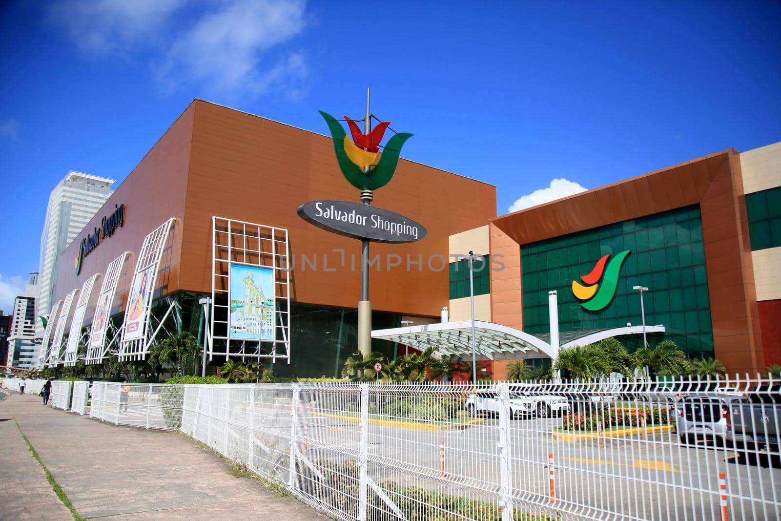 salvador, bahia, brazil - july 20, 2021: facade of Salvador Shopping in the city of Salvador.