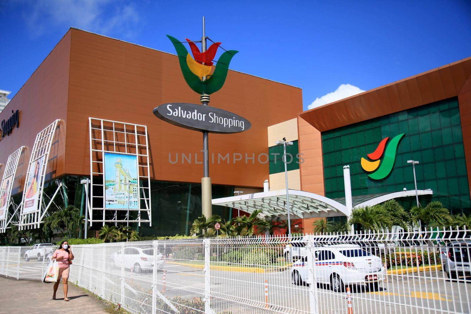 salvador, bahia, brazil - july 20, 2021: facade of Salvador Shopping in the city of Salvador.