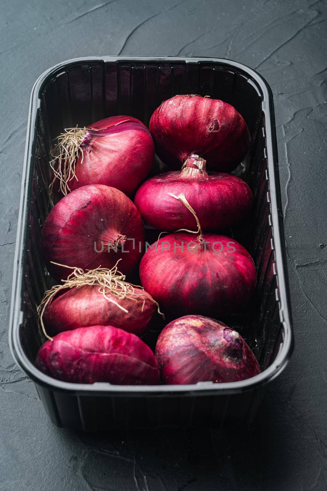 Purple Onion, on black background