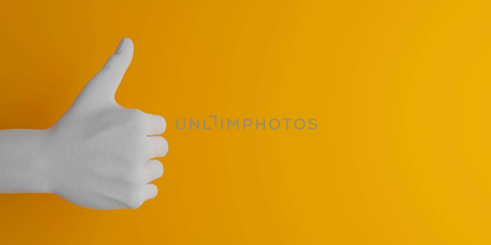 white plaster hand making a "like" gesture by asolano