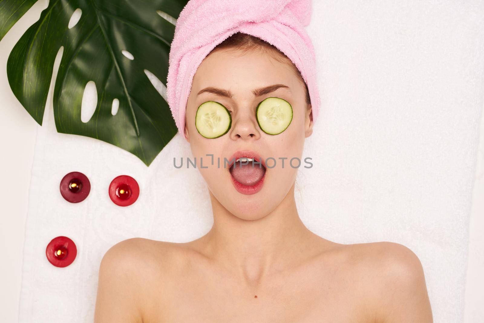 pretty woman naked shoulders face mask procedure type health by Vichizh