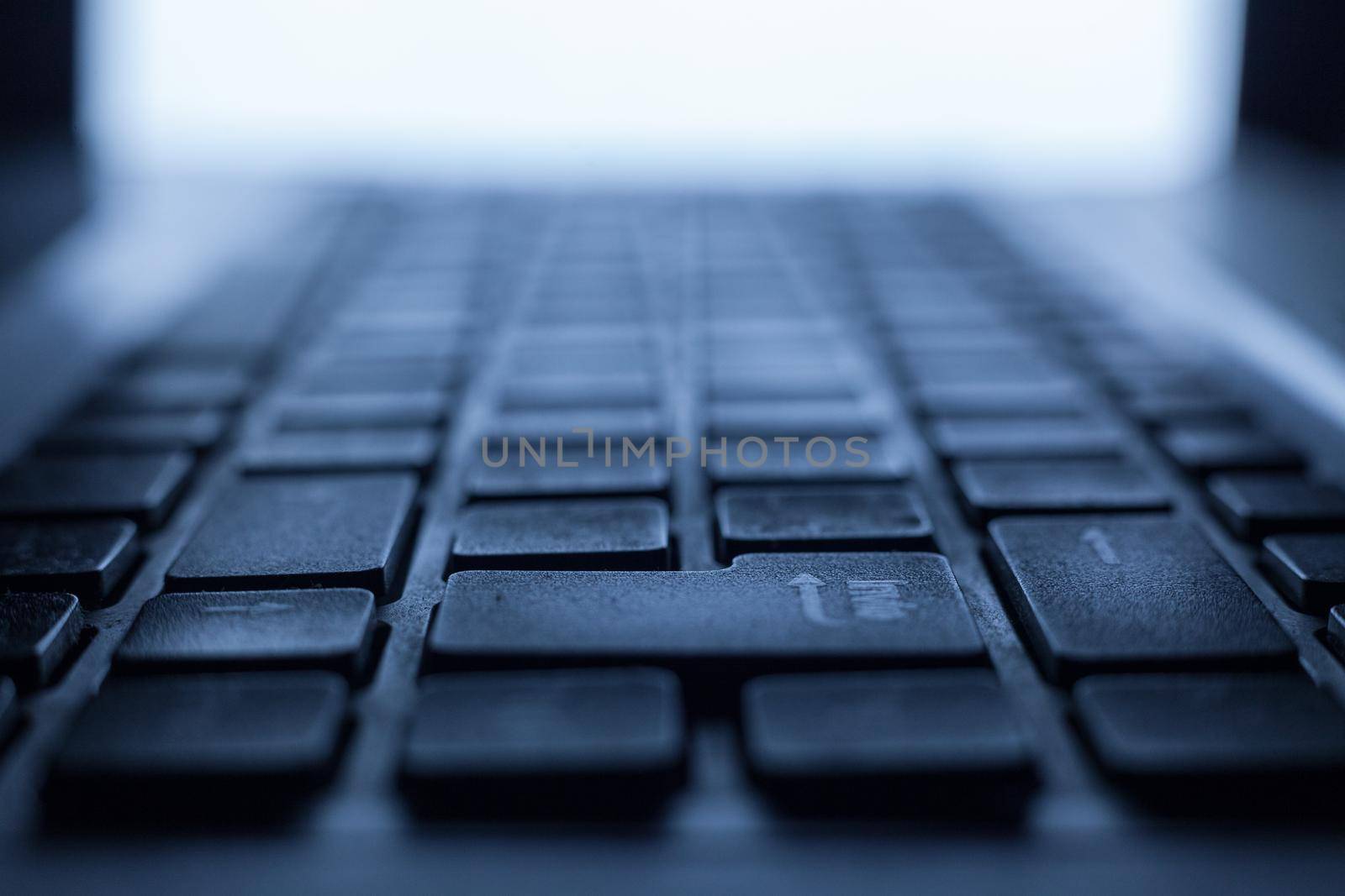 Laptop keyboard Macro close up - shallow depth of field -Abstract concept