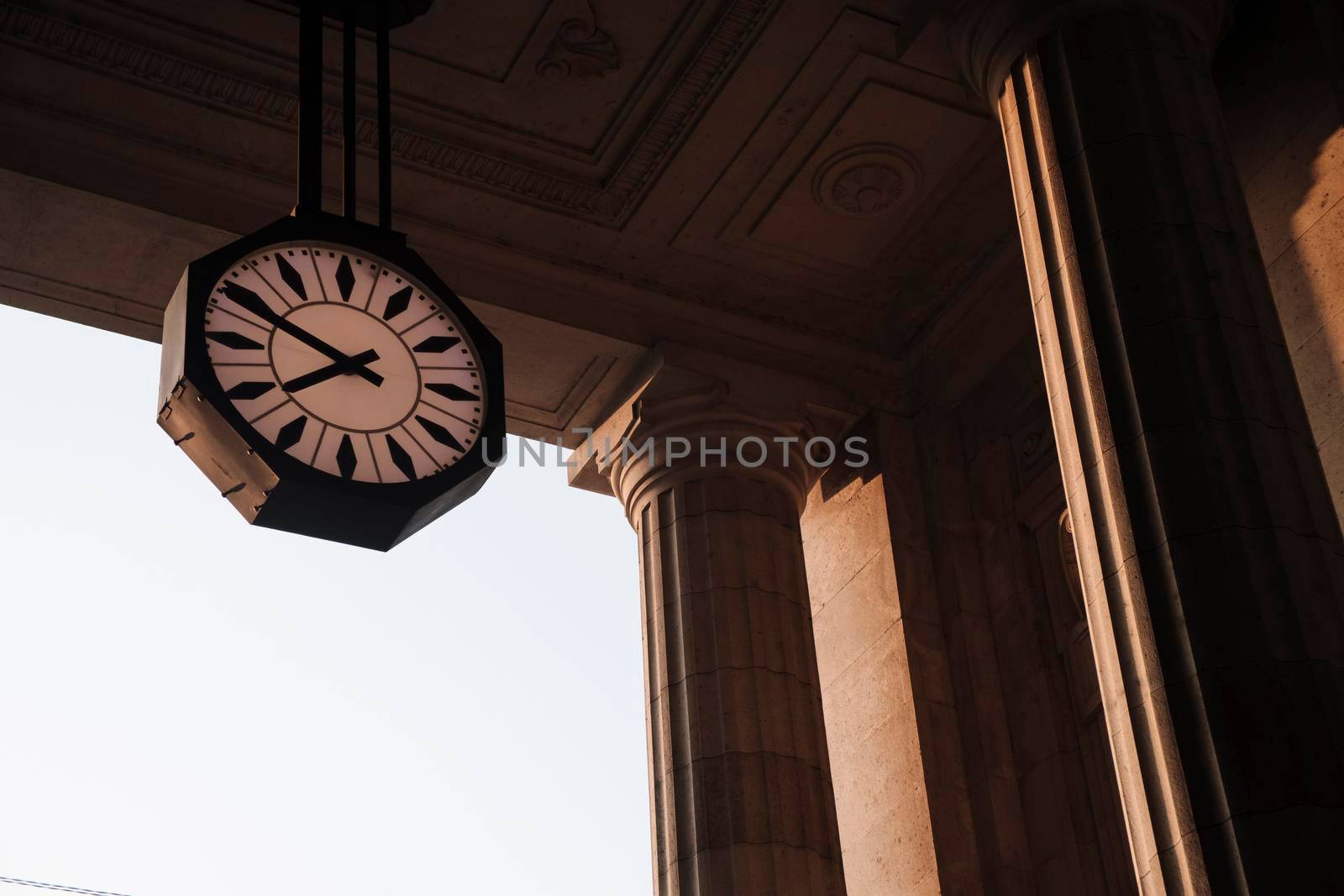 Clock of Central Railway Station of Milan