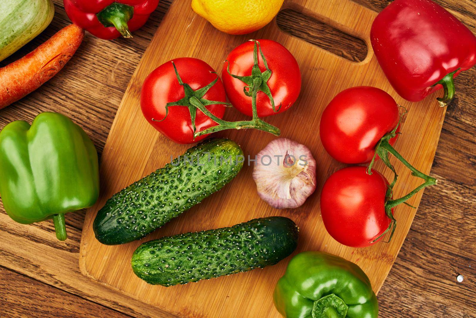 vegetables natural product summer season agriculture view from above. High quality photo