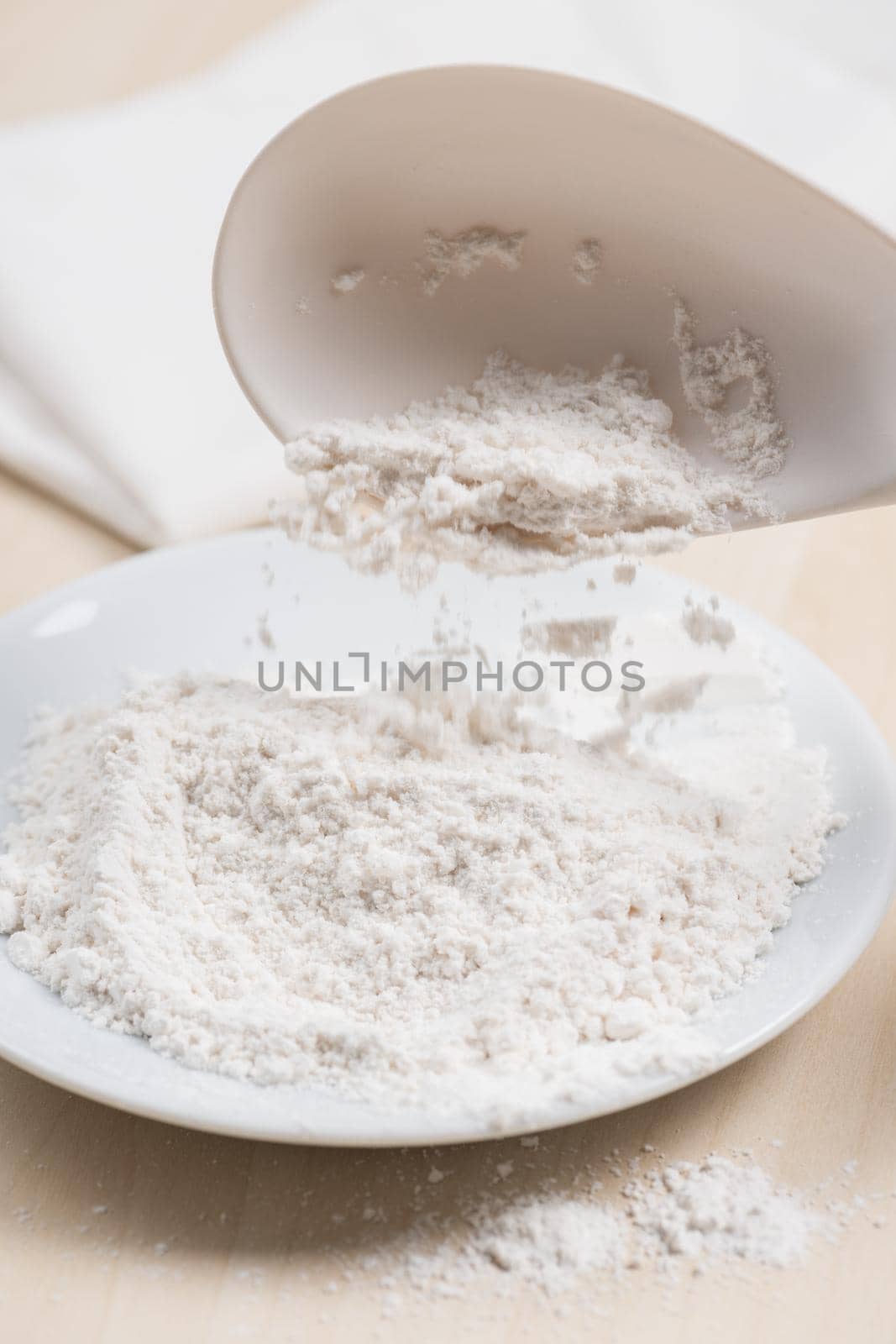 detail of powder in the kitchen while cooking