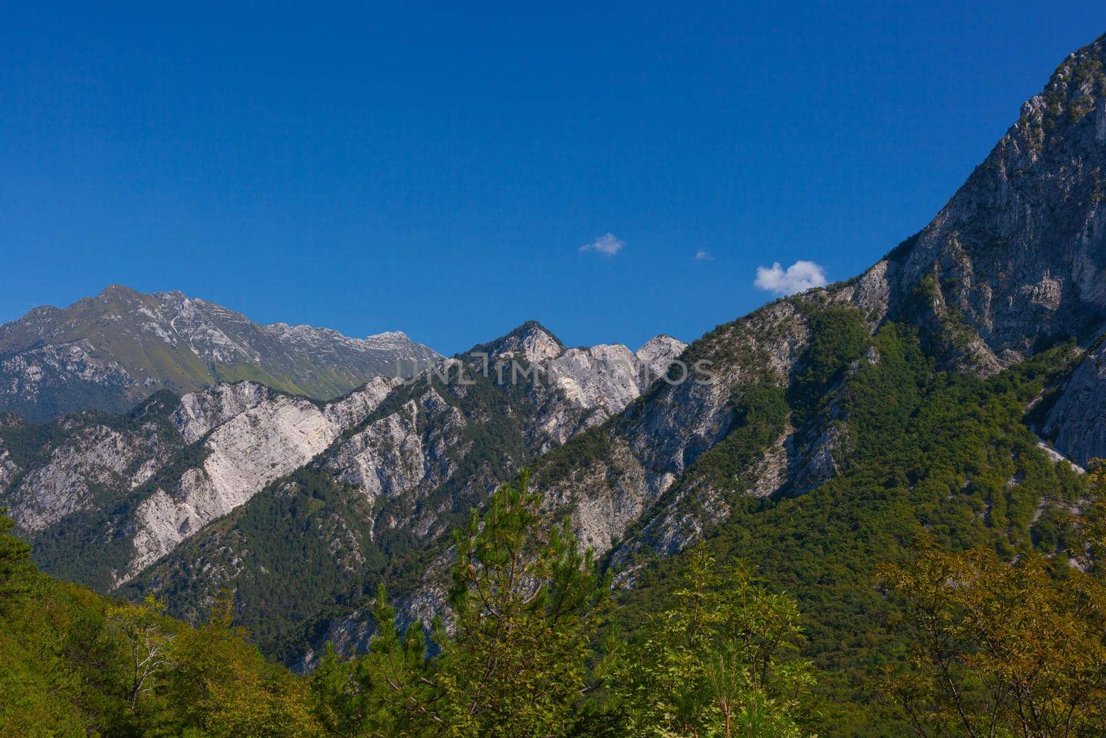 View of the Julian alps from the St. Agnese valley
