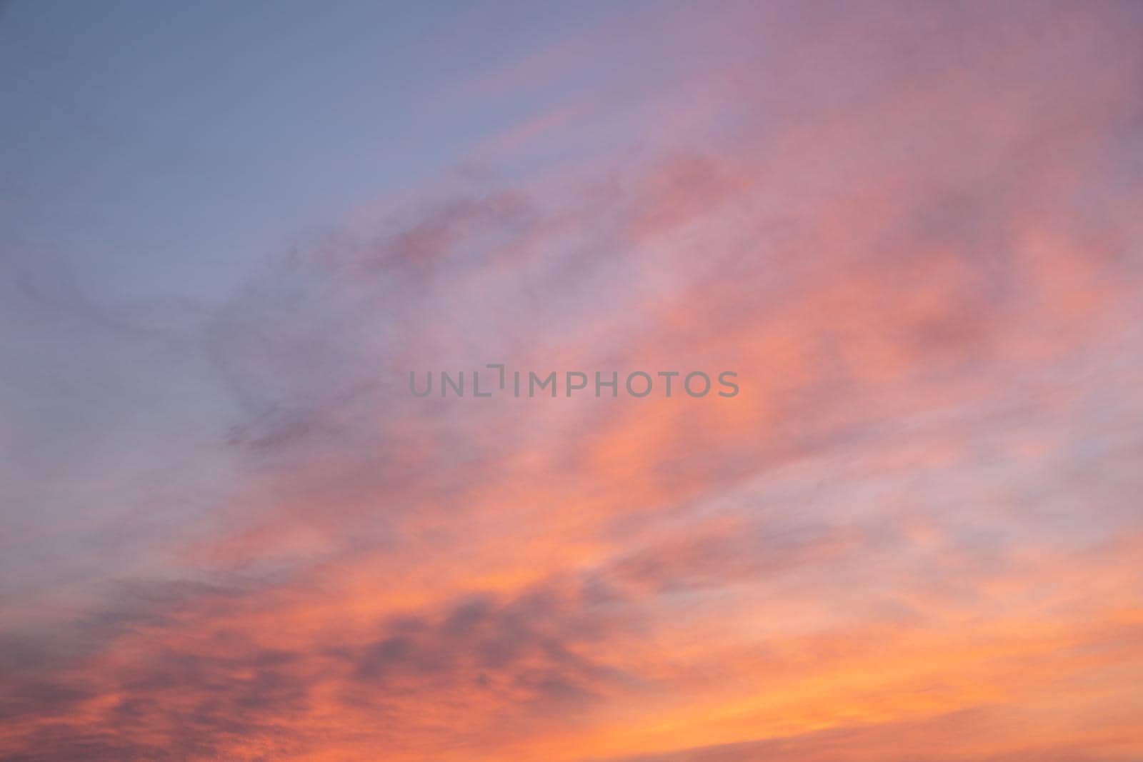 Morning sky with pastel-colored clouds