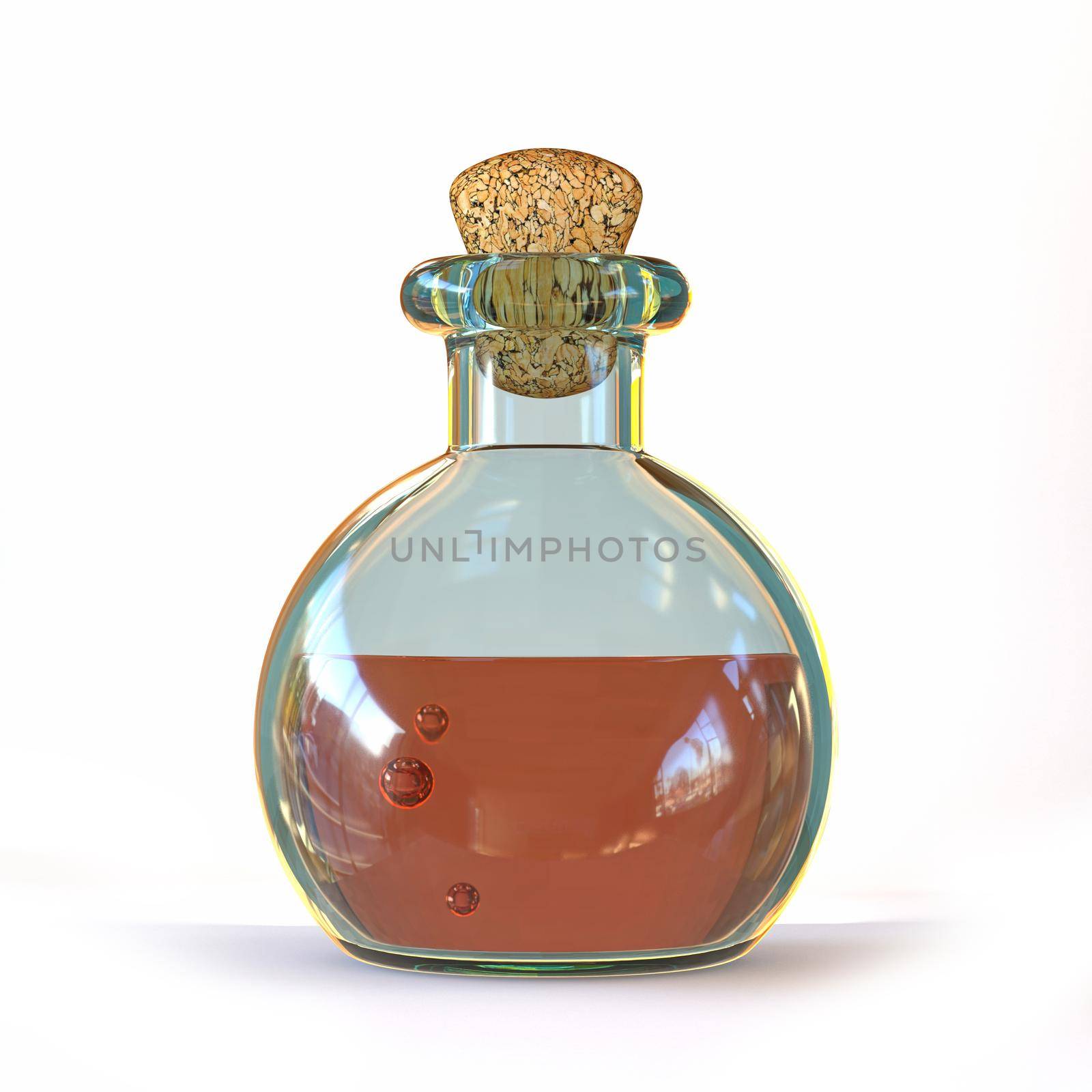 Cartoon glass bottle 3D by djmilic