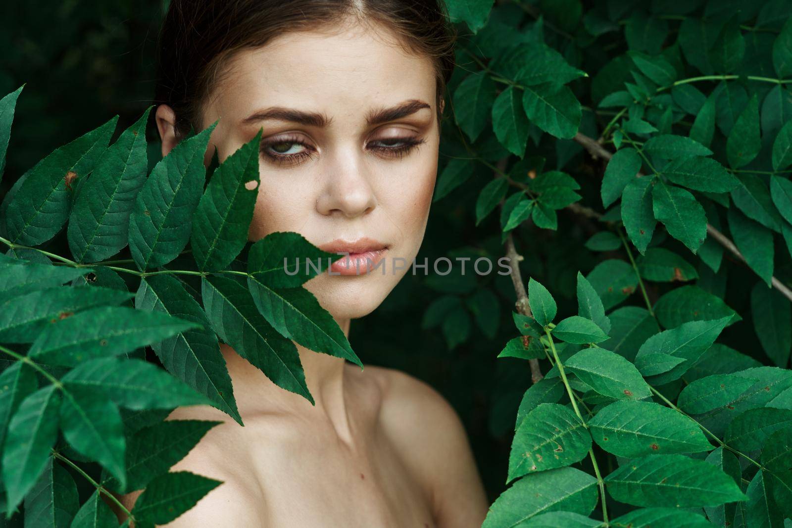 portrait of a woman makeup spa nature fresh air model by Vichizh