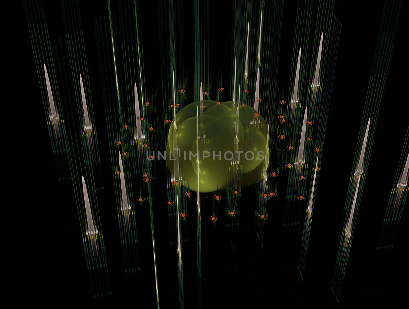 Imaginatory lush fractal texture image abstract background