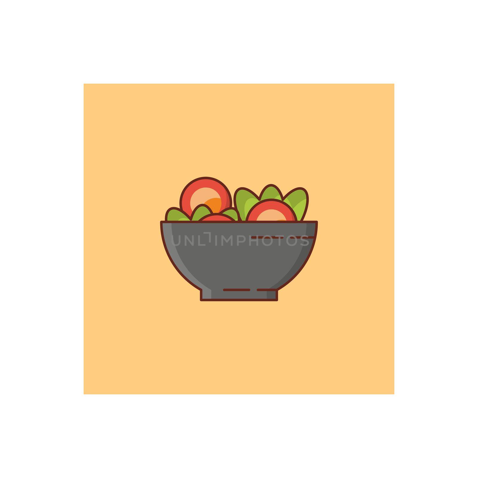 strawberry vector flat color icon