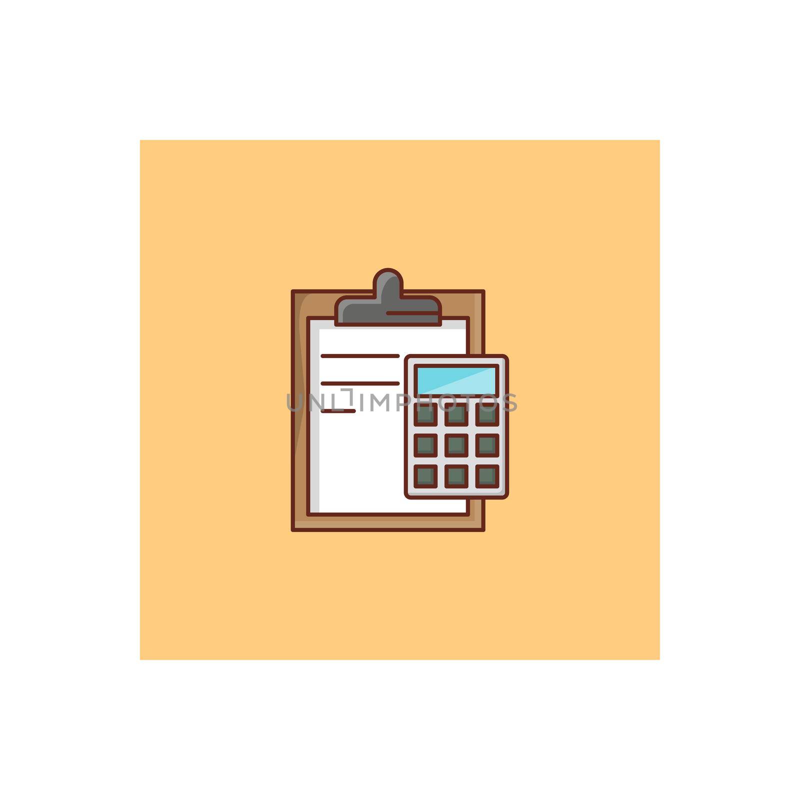 calculation Vector illustration on a transparent background. Premium quality symbols. Vector Line Flat color icon for concept and graphic design.