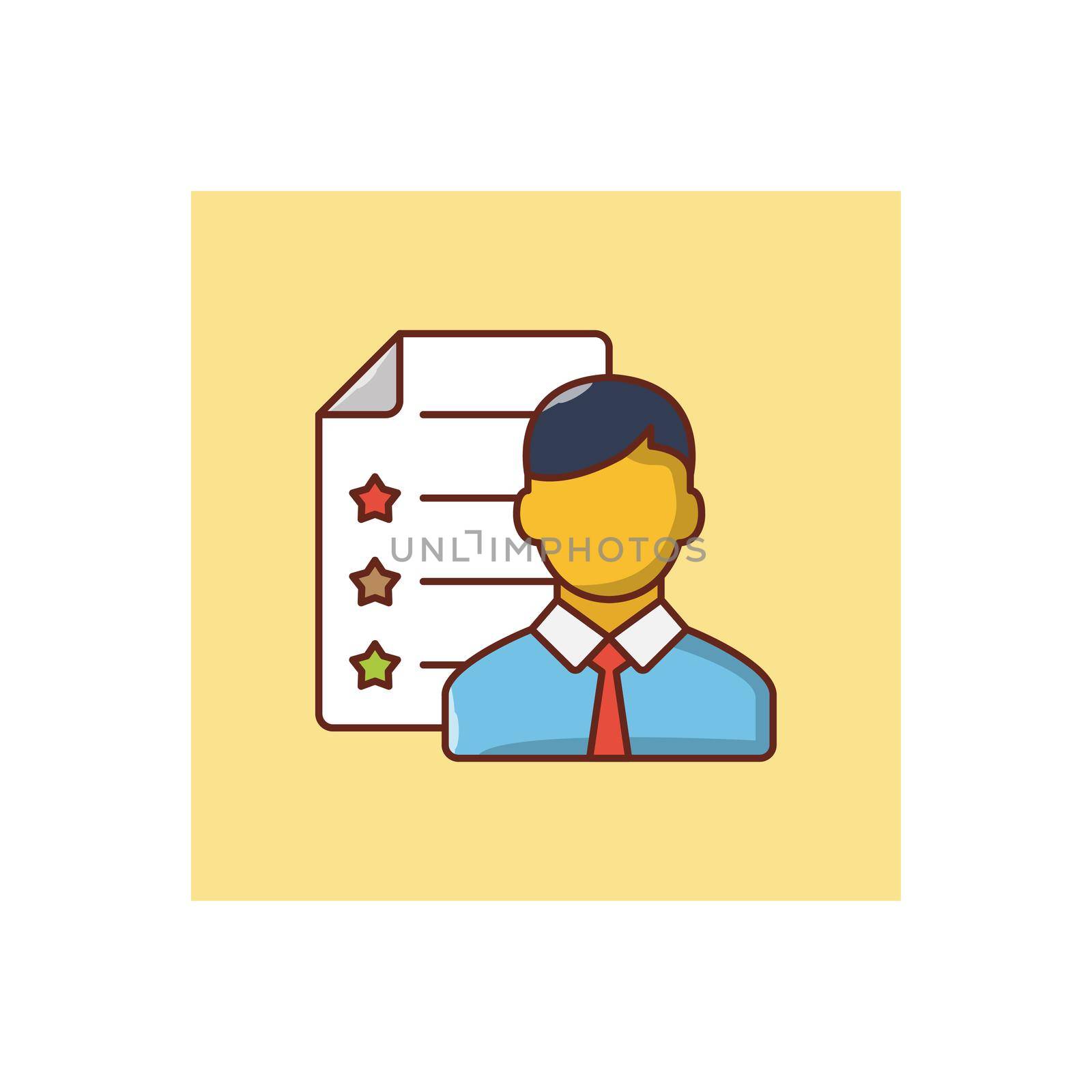 accountant vector flat colour icon