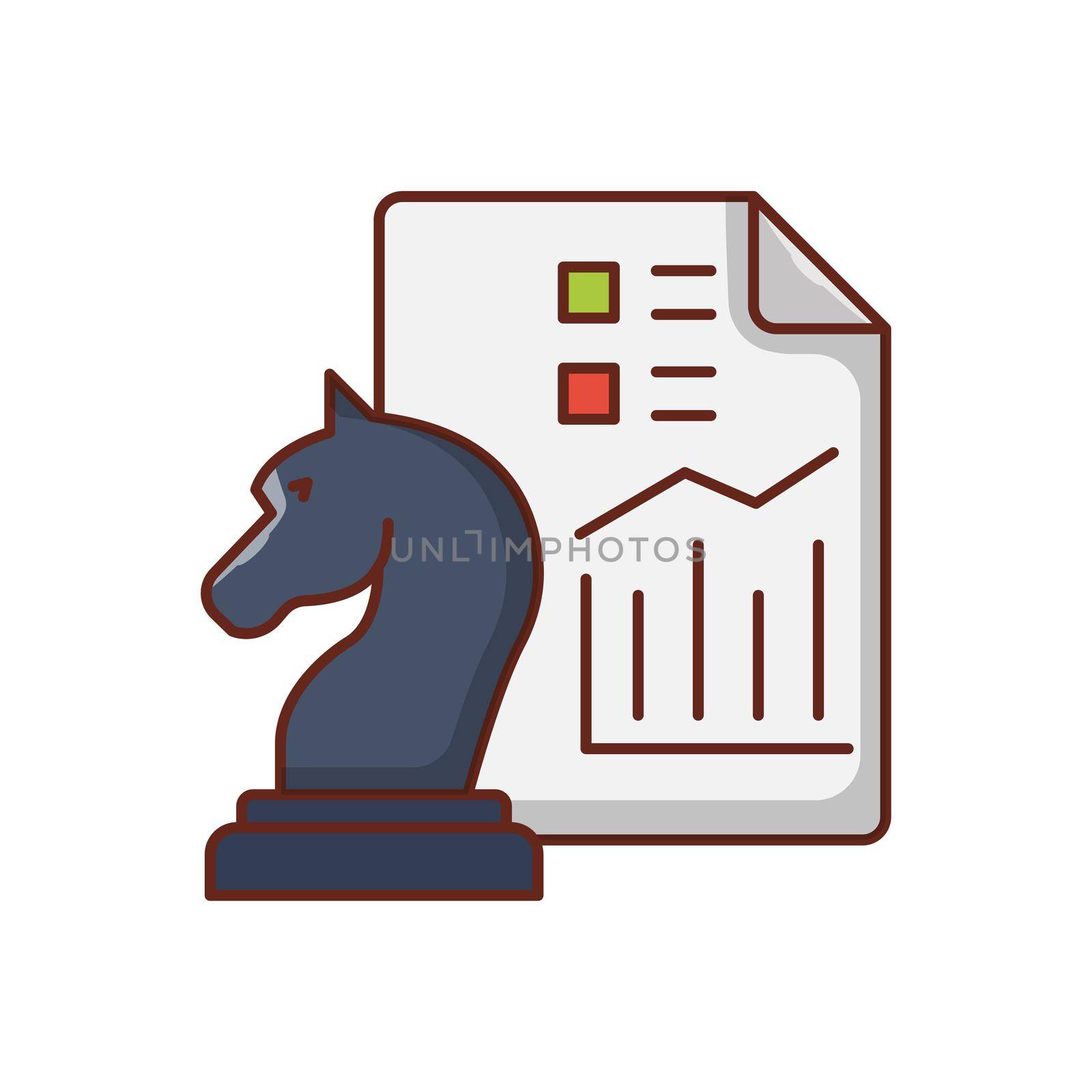 report vector flat colour icon