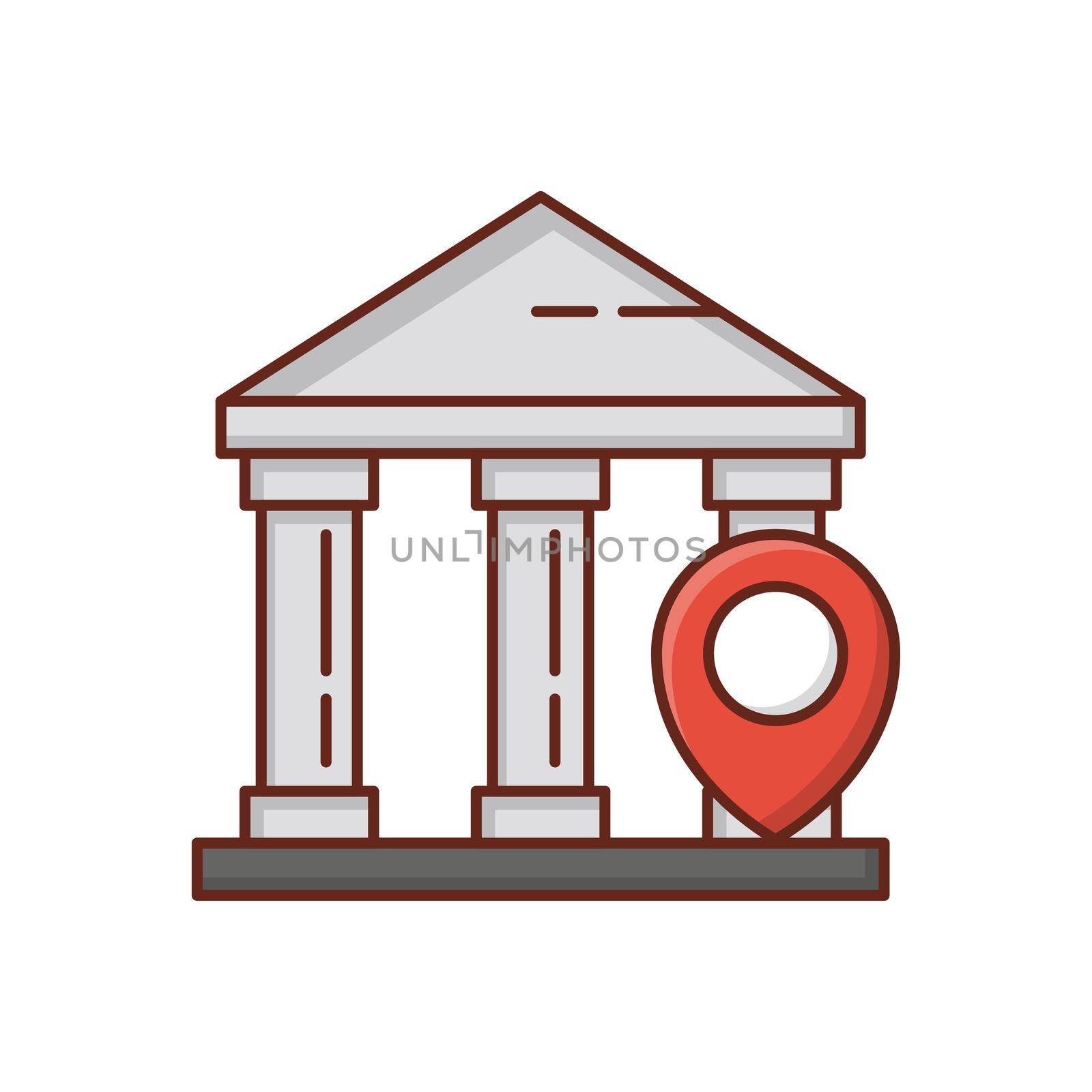 banking vector flat color icon