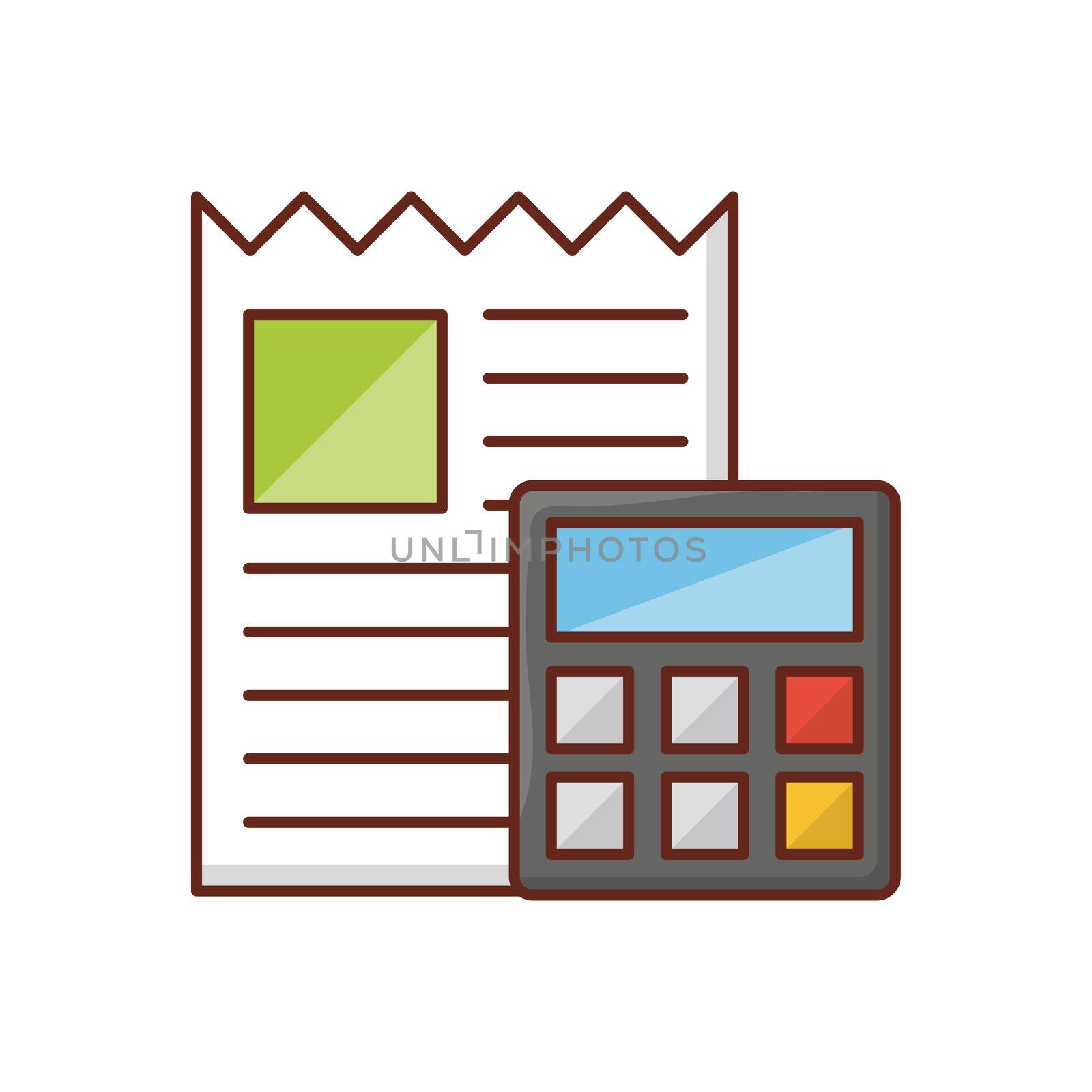 accounting vector flat color icon