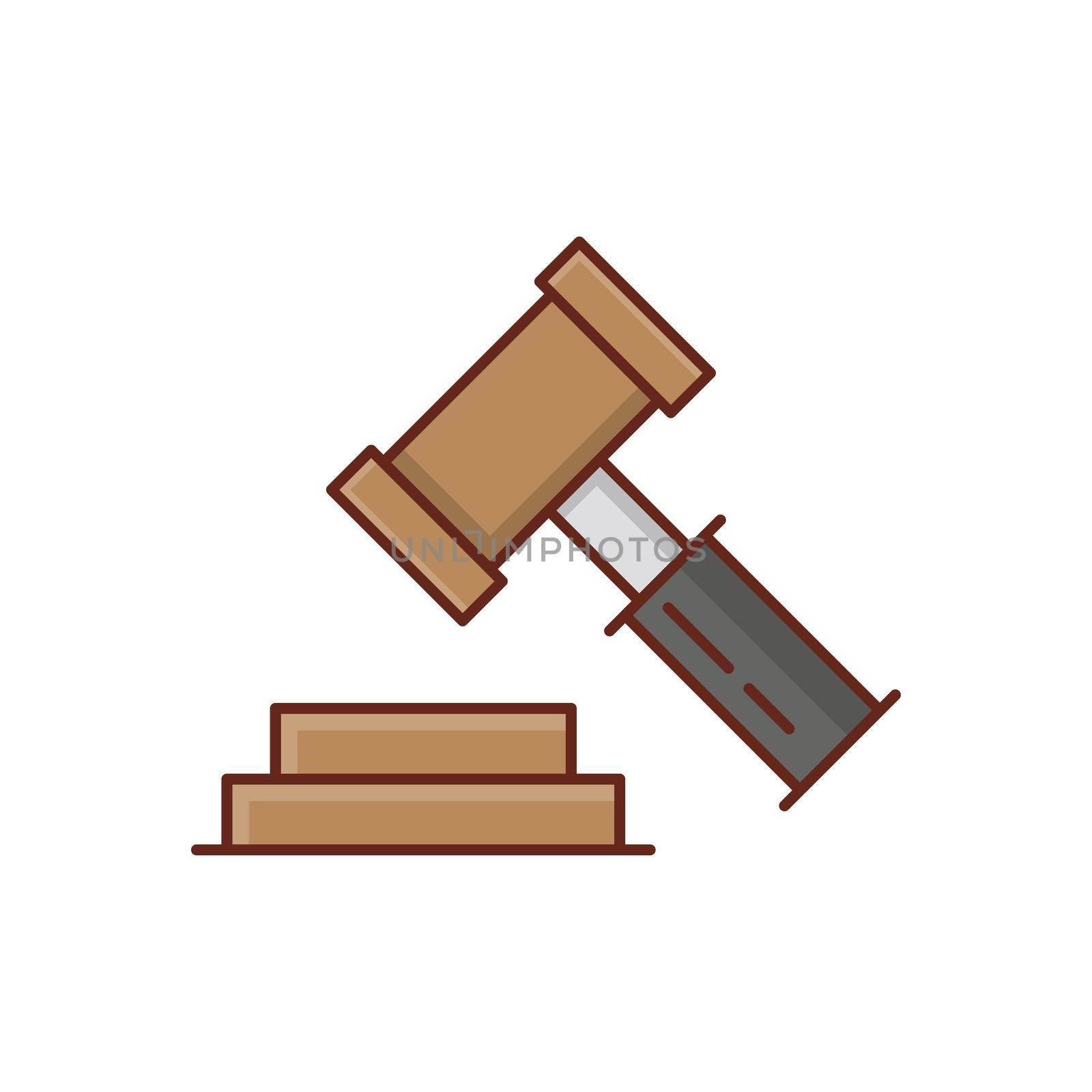 law vector flat color icon