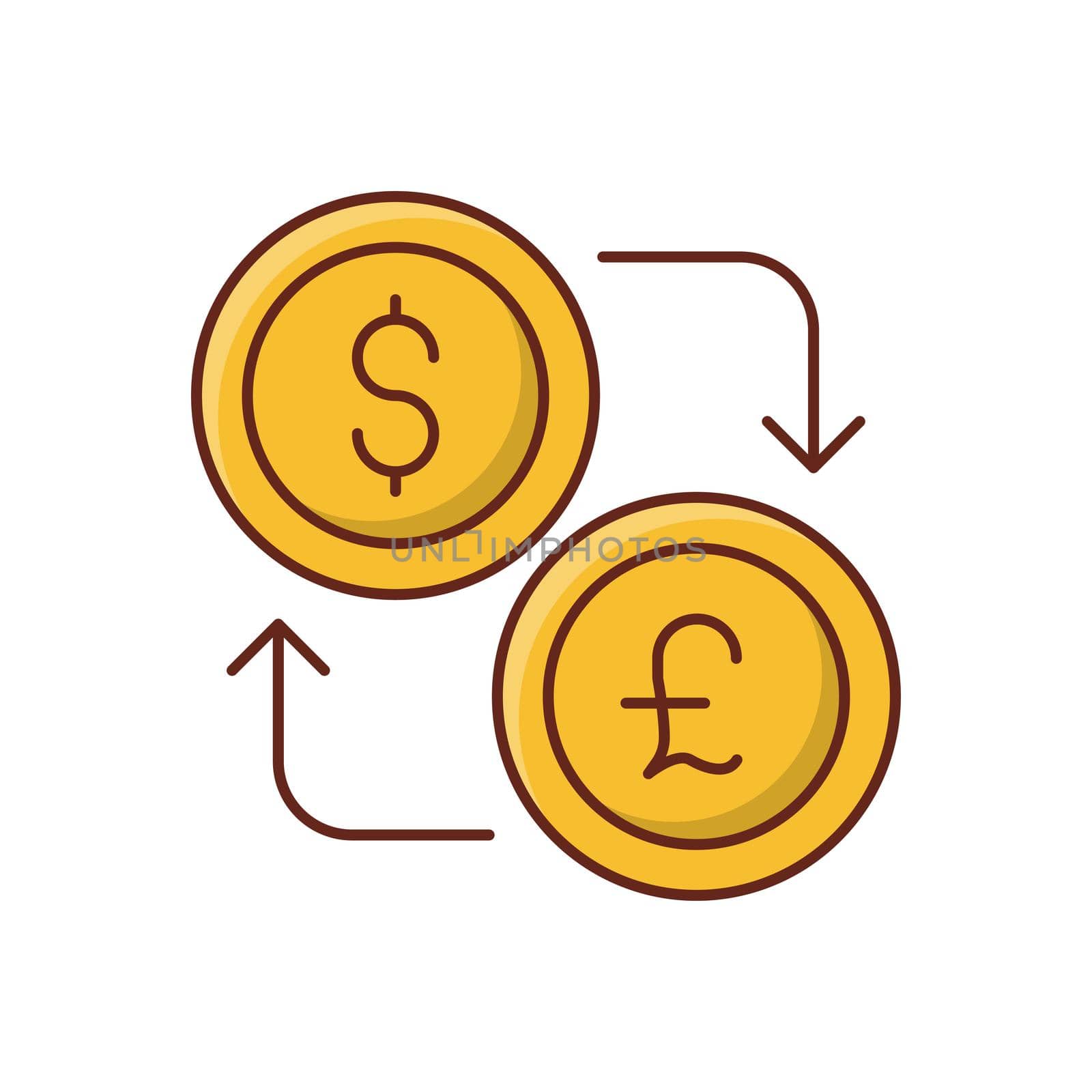 transaction vector flat color icon