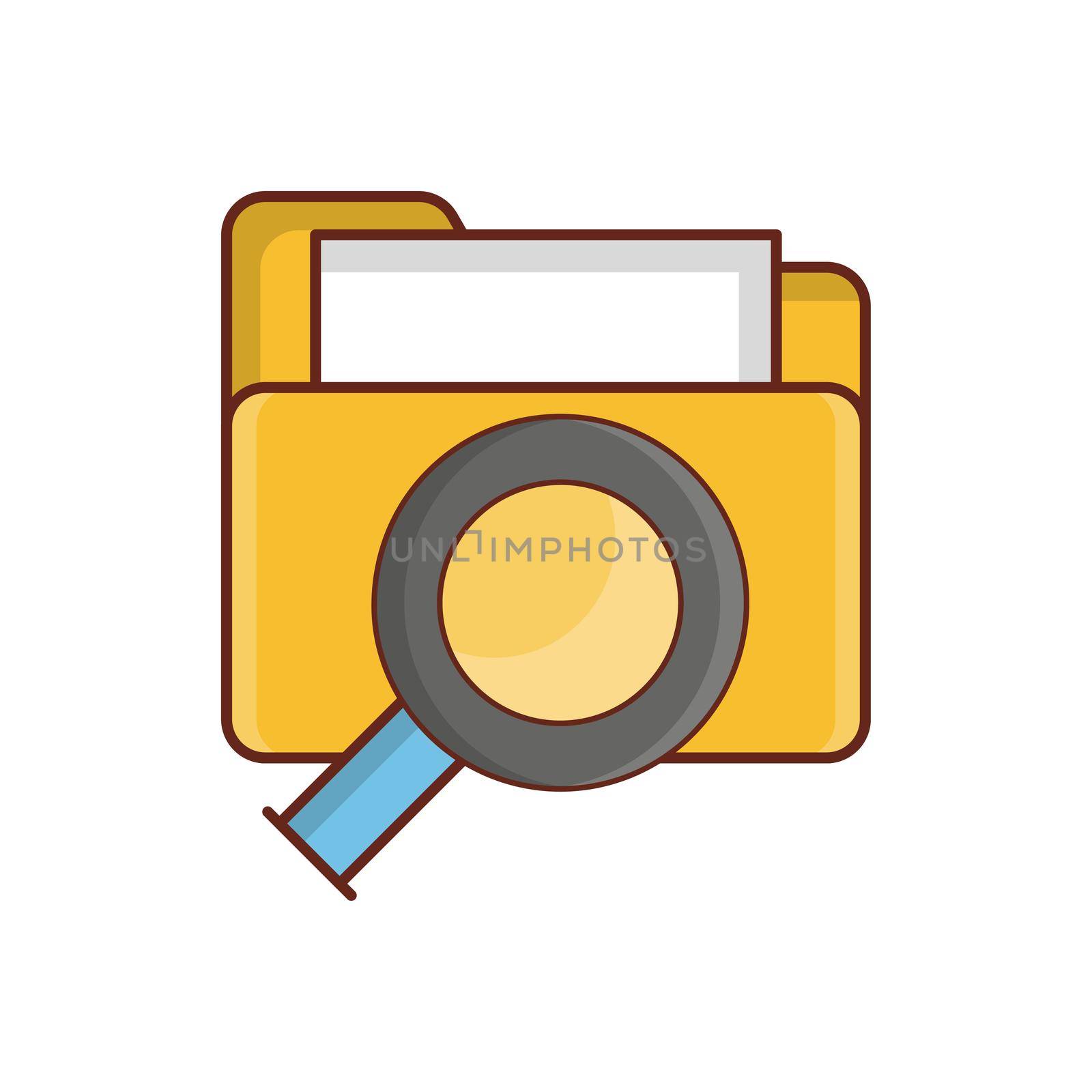 search vector flat color icon