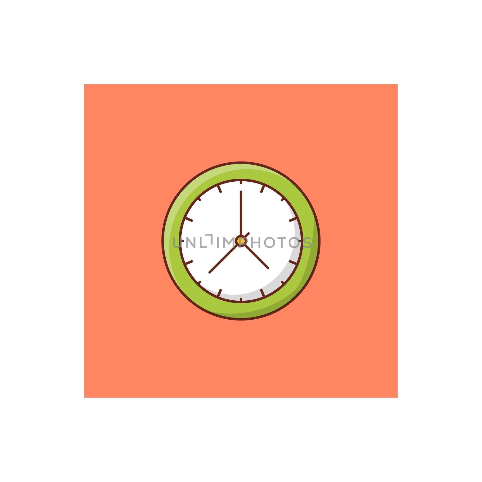 time vector flat color icon
