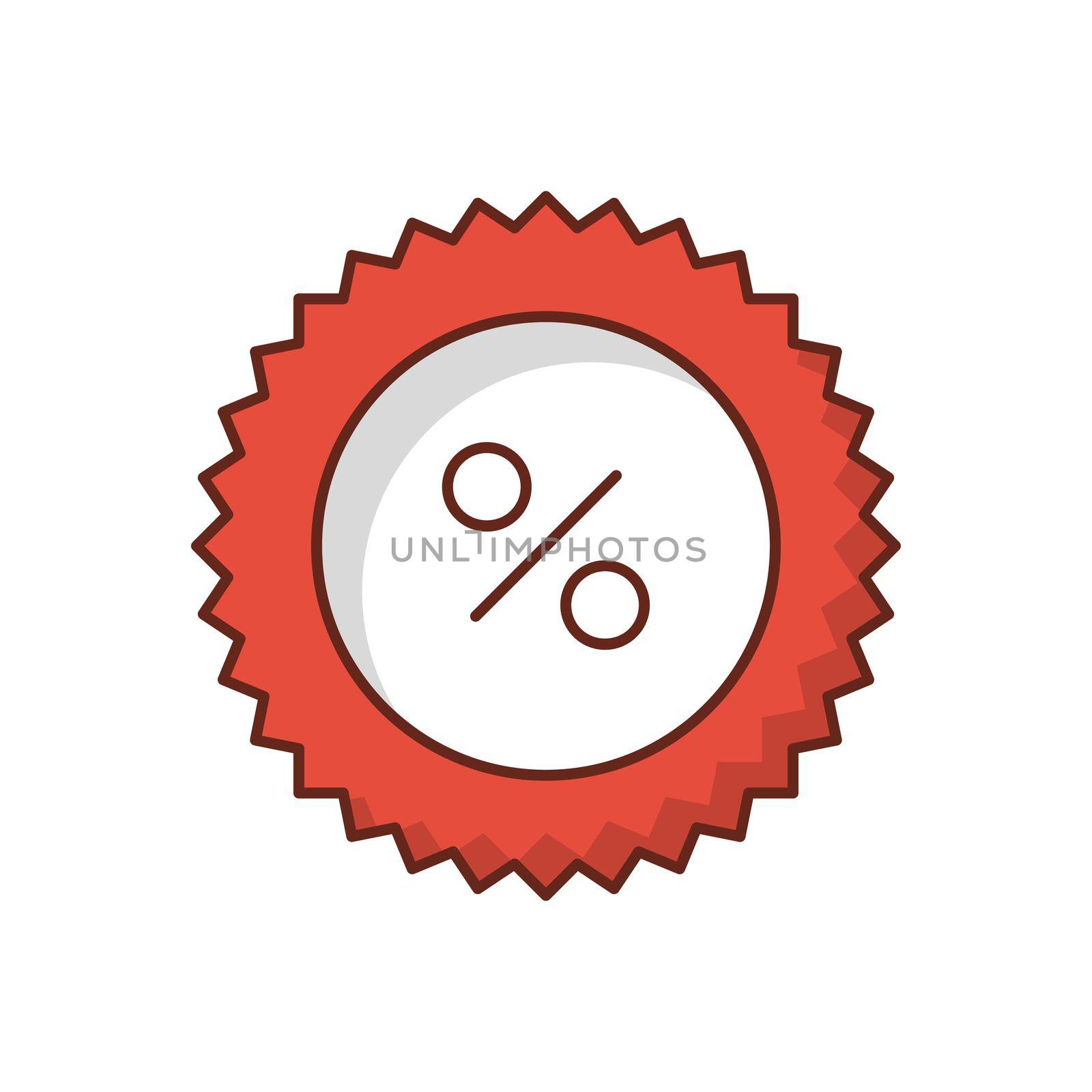 sale vector flat color icon