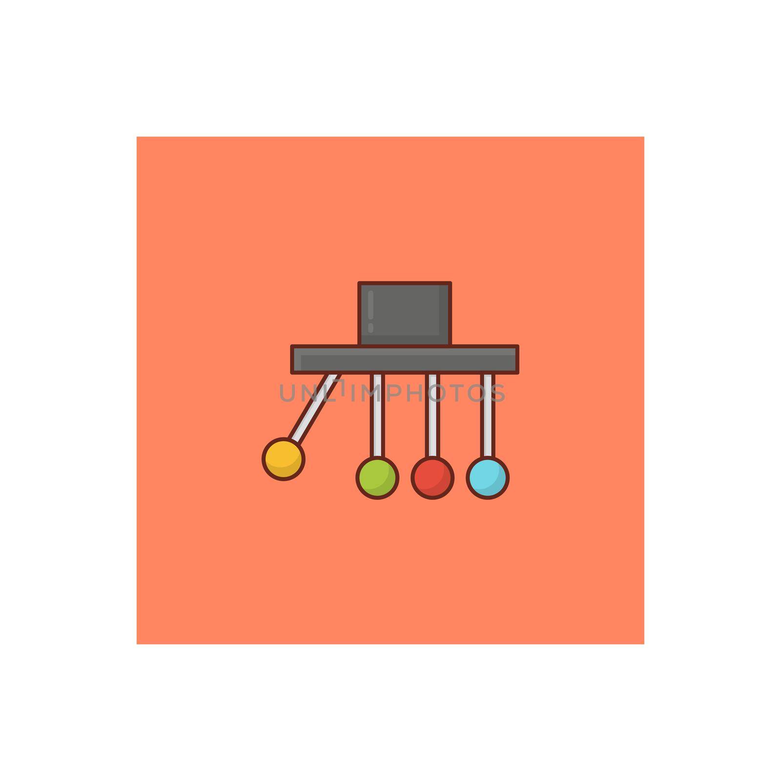 pendulum vector flat colour icon
