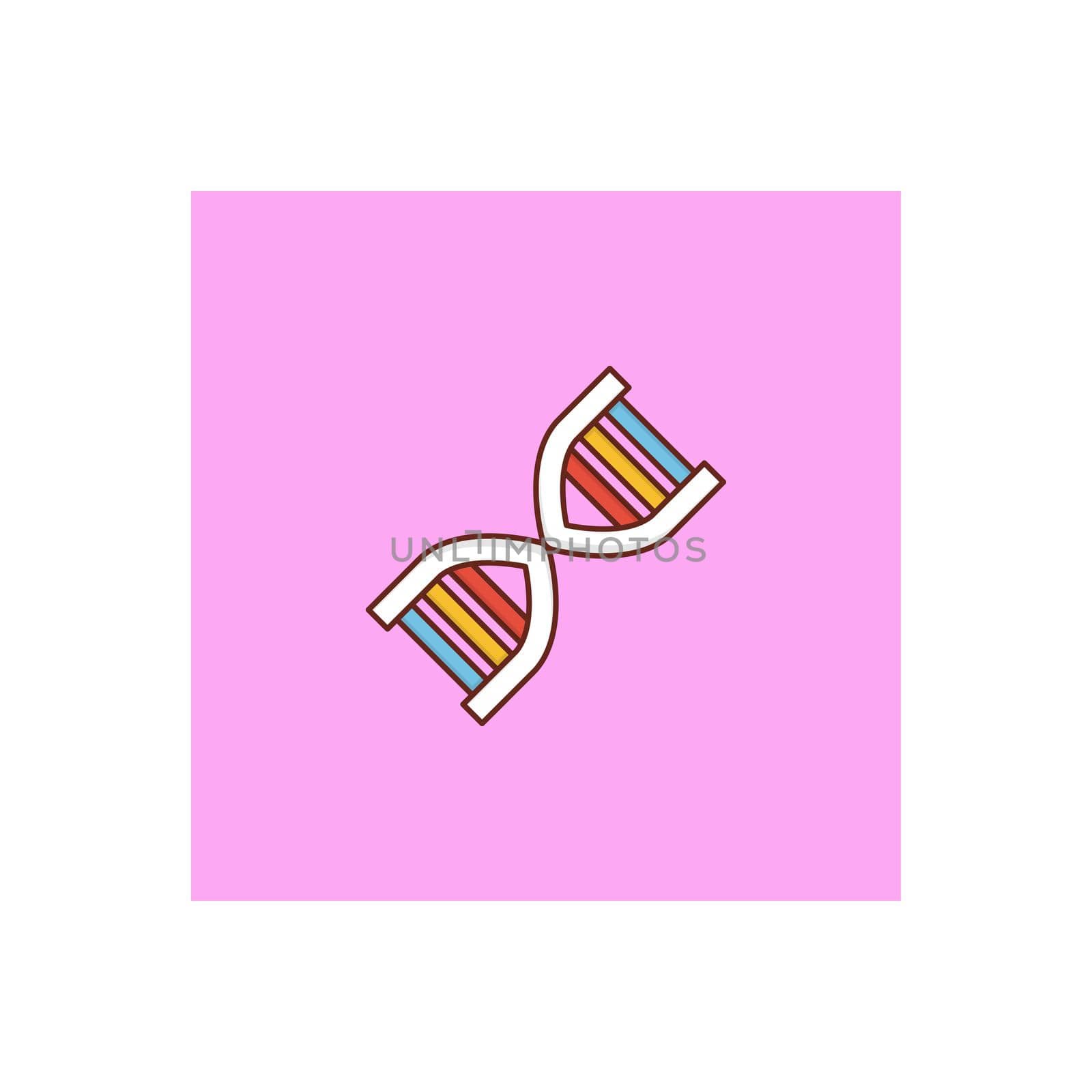 DNA vector flat colour icon