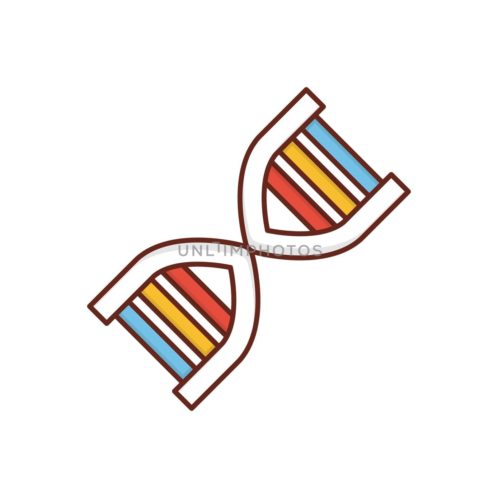 DNA vector flat colour icon