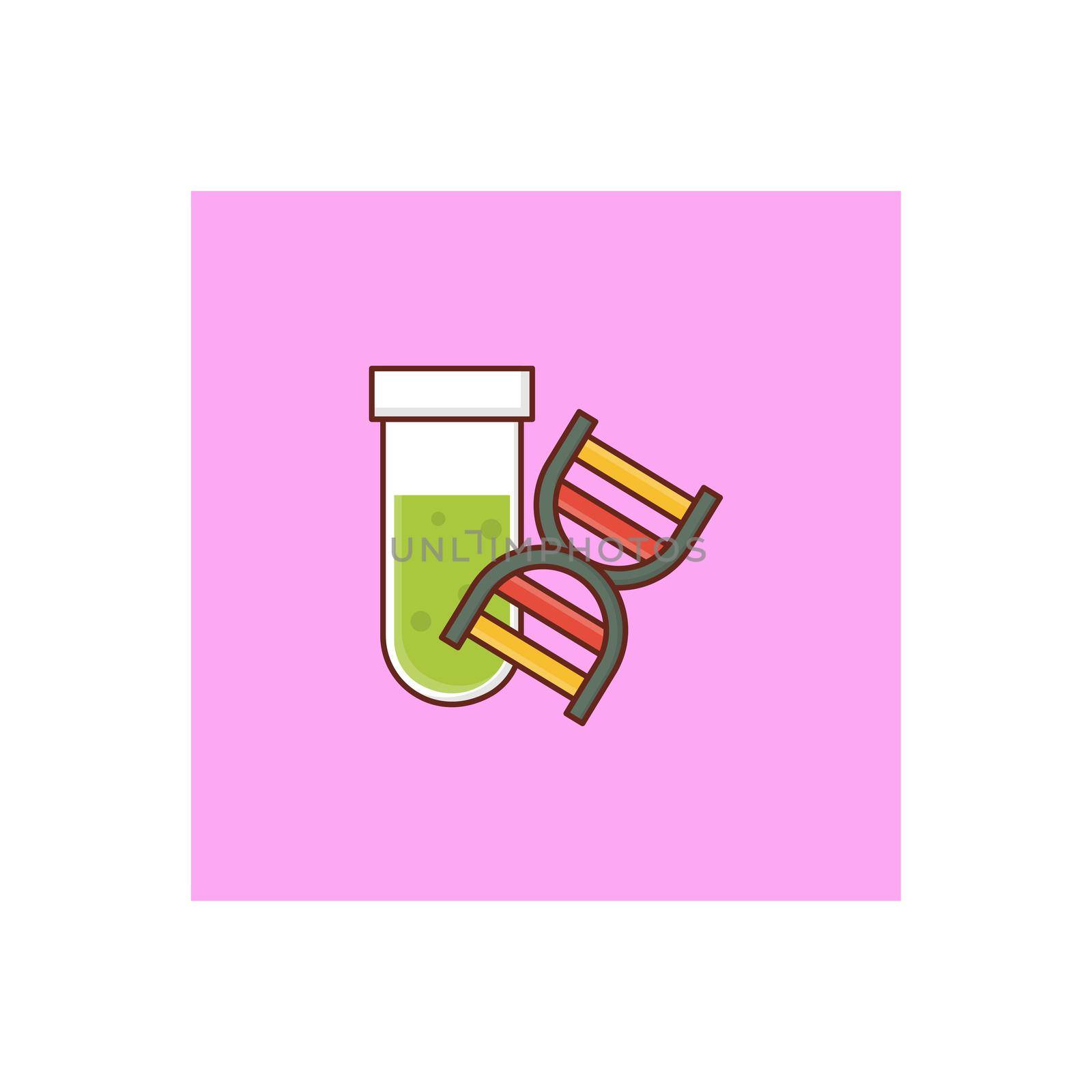 DNA vector flat colour icon