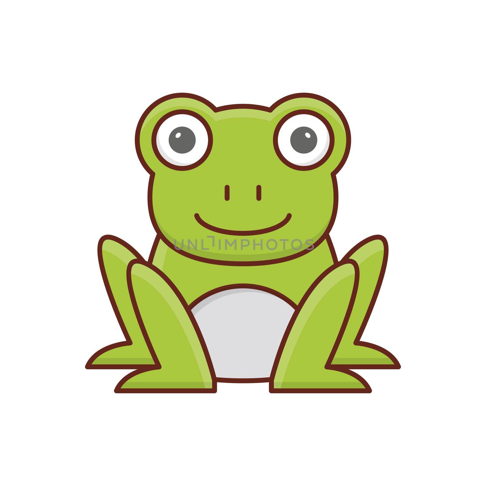 frog vector flat colour icon