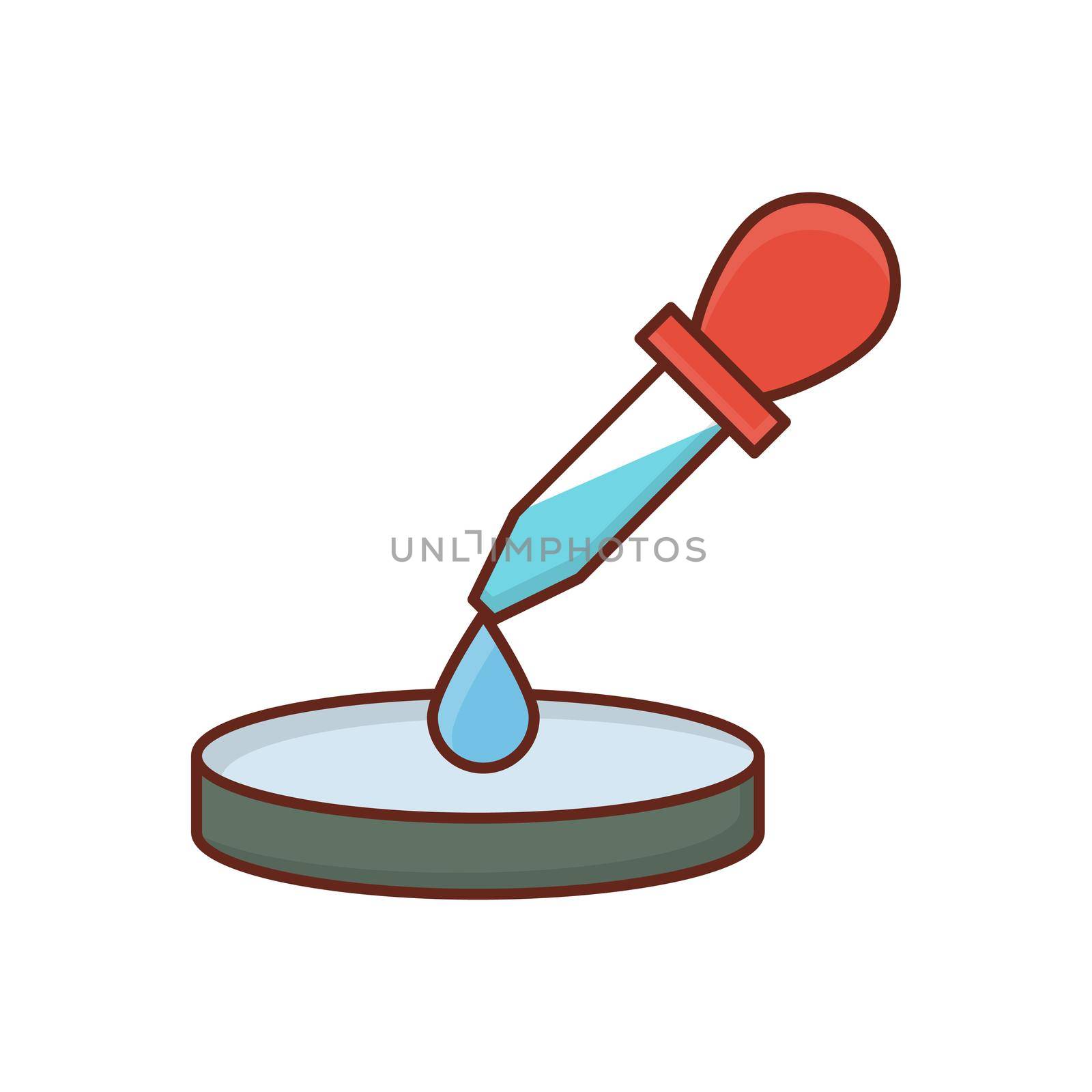 dropper vector flat colour icon