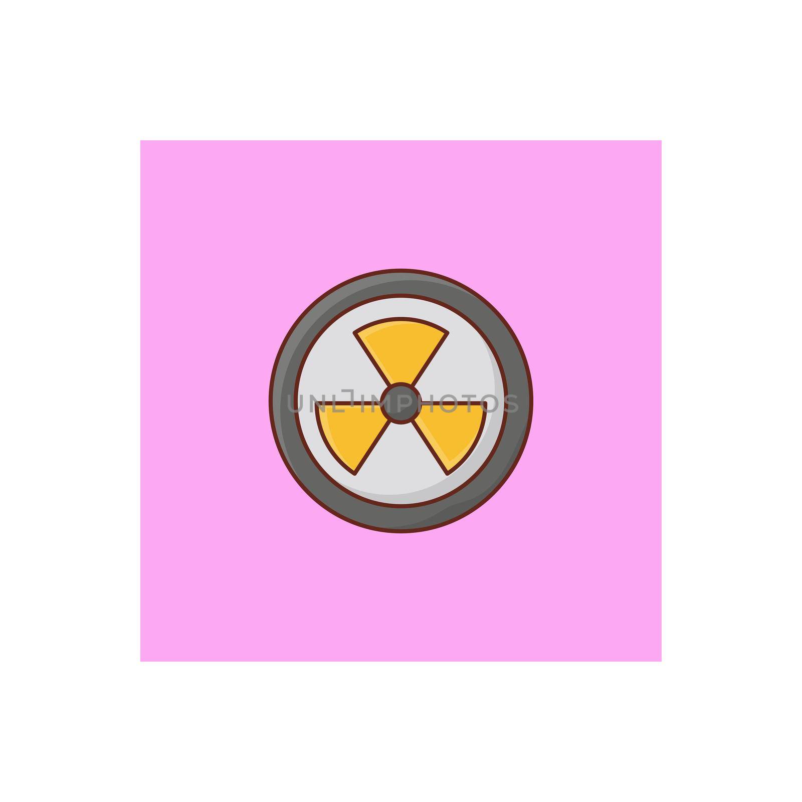 radition vector flat colour icon