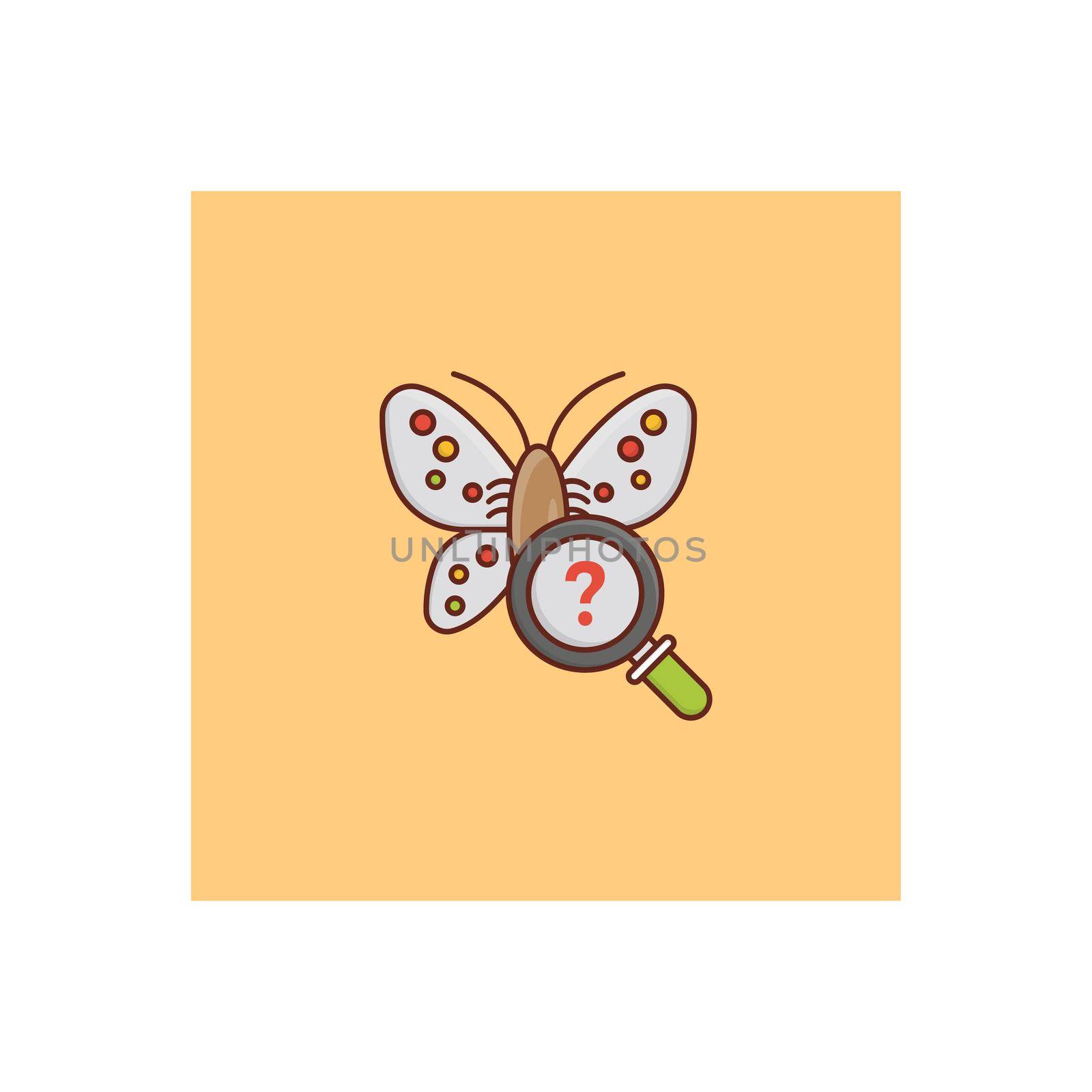 butterfly vector flat colour icon