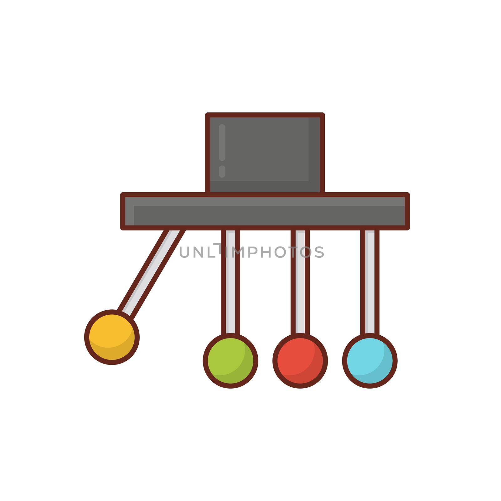 pendulum vector flat colour icon
