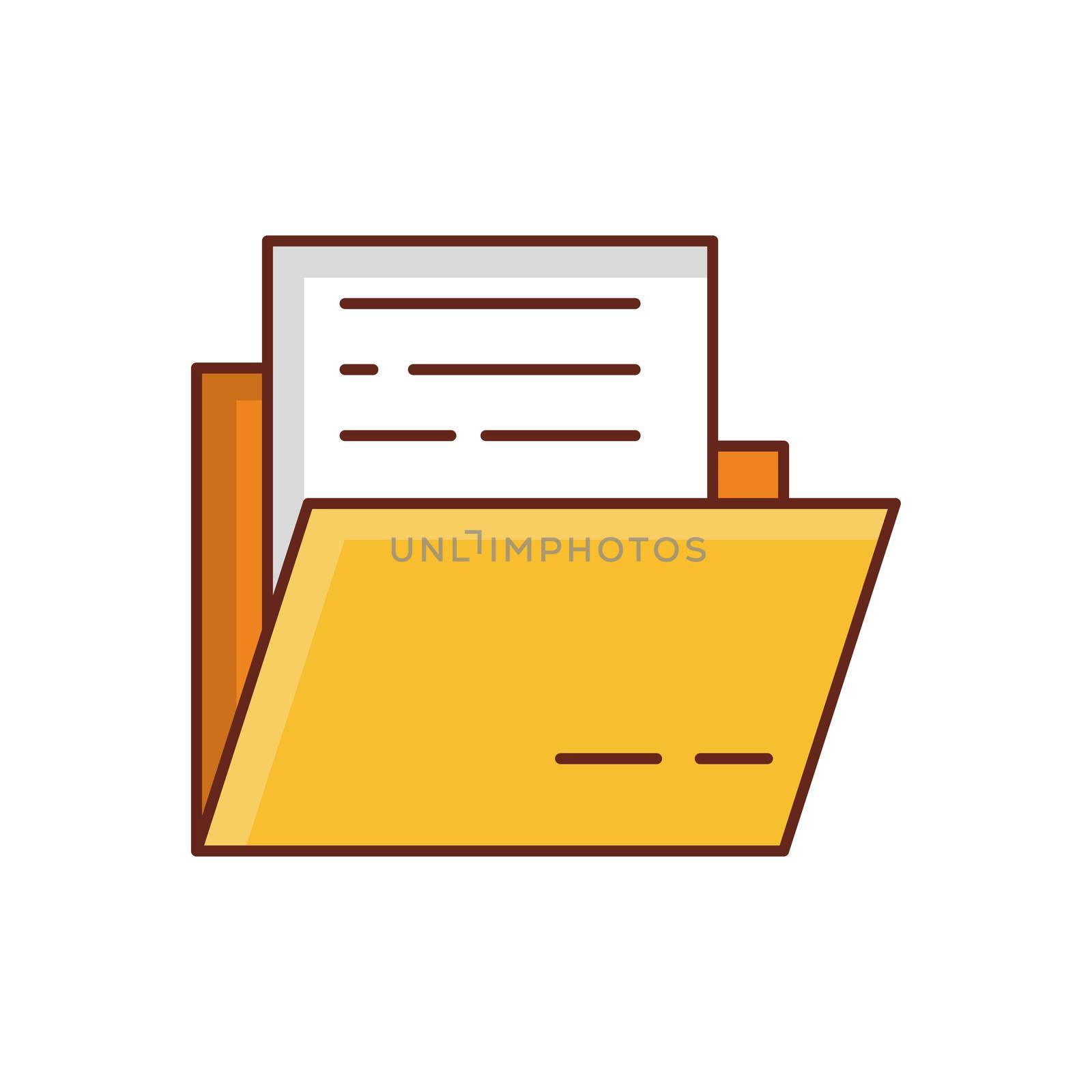 folder Vector illustration on a transparent background. Premium quality symbols. Vector Line Flat color icon for concept and graphic design.