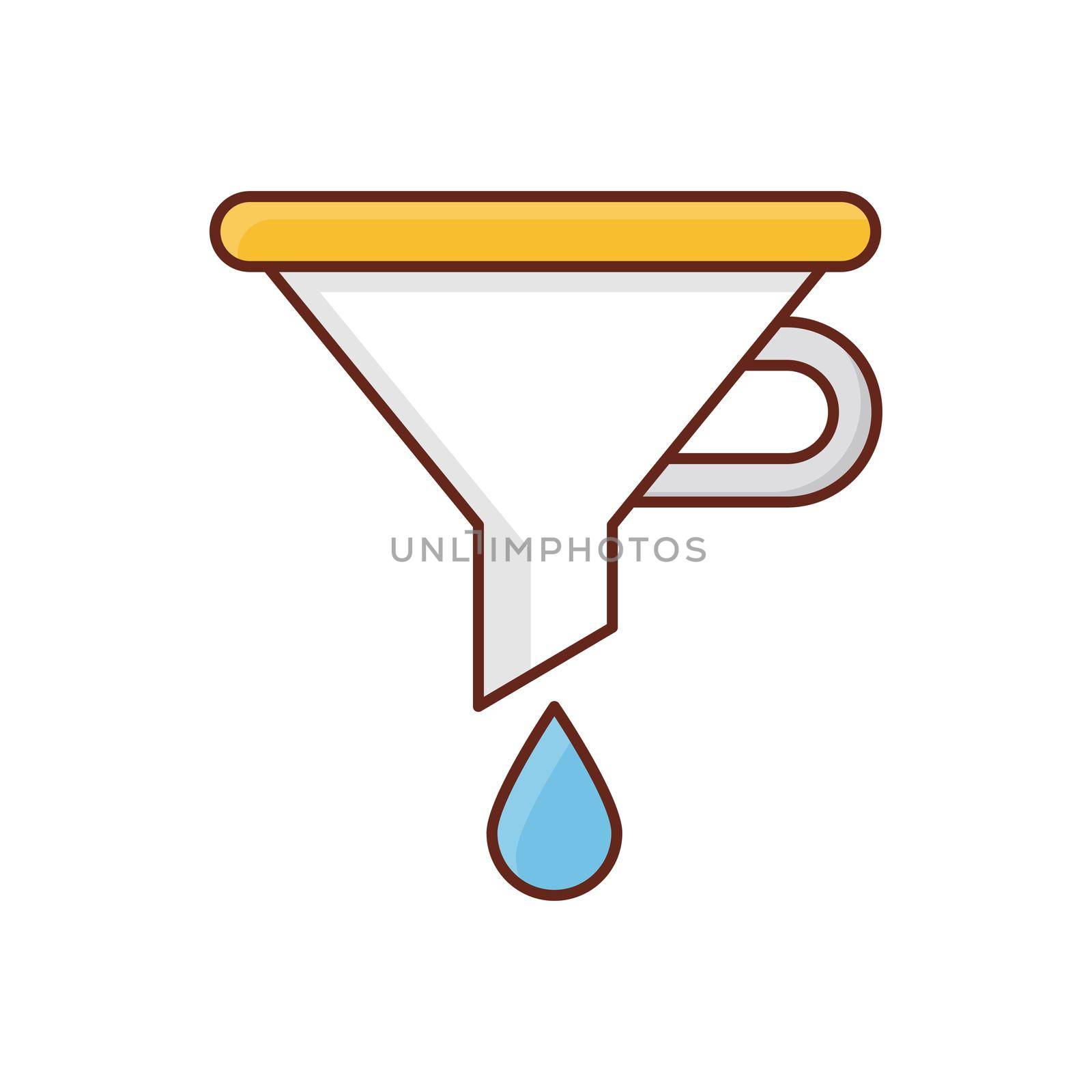 funnel vector flat colour icon
