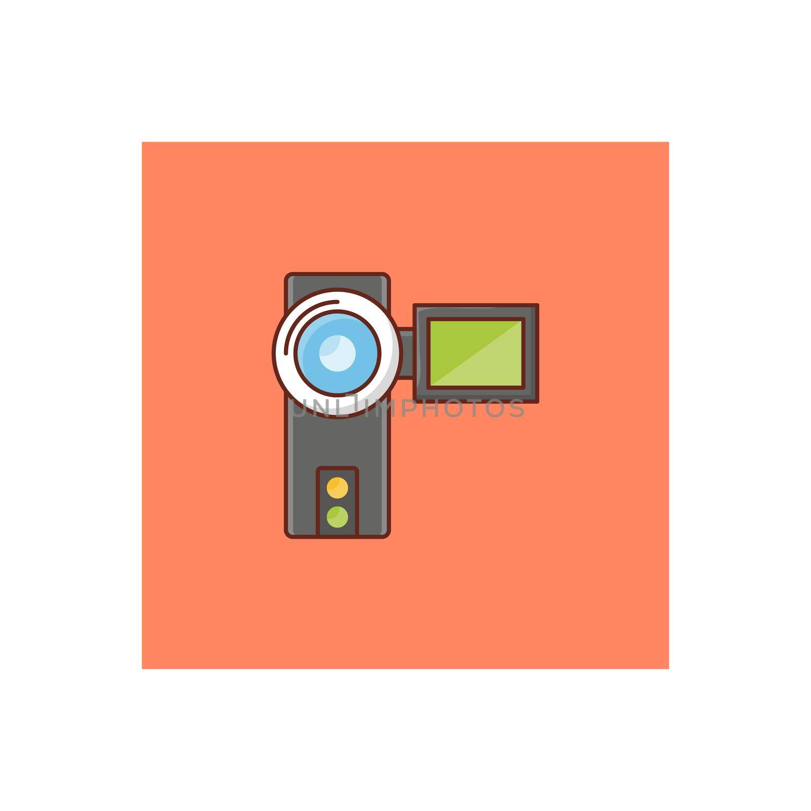 DSLR vector flat colour icon