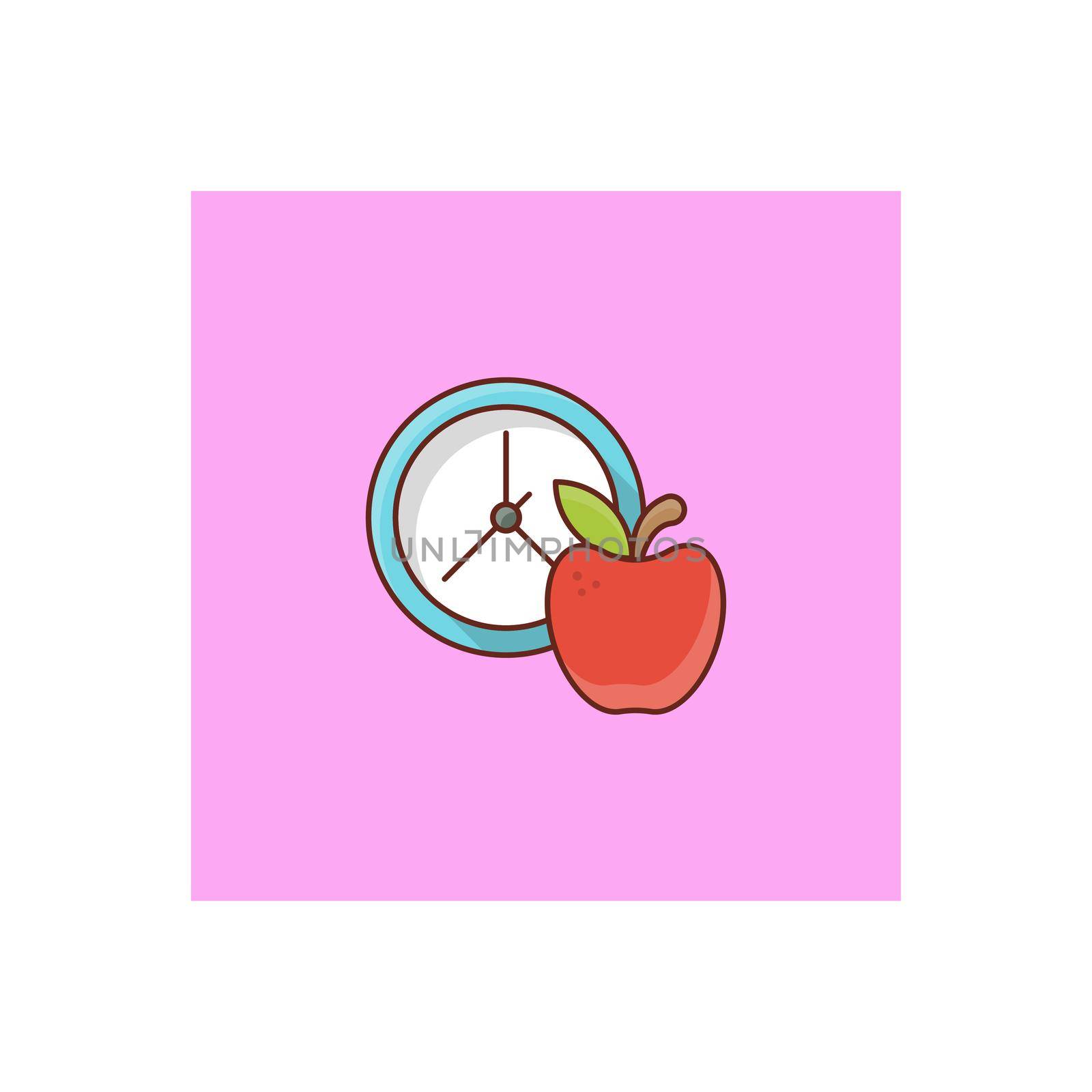 clock Vector illustration on a transparent background. Premium quality symbols. Vector Line Flat color icon for concept and graphic design.