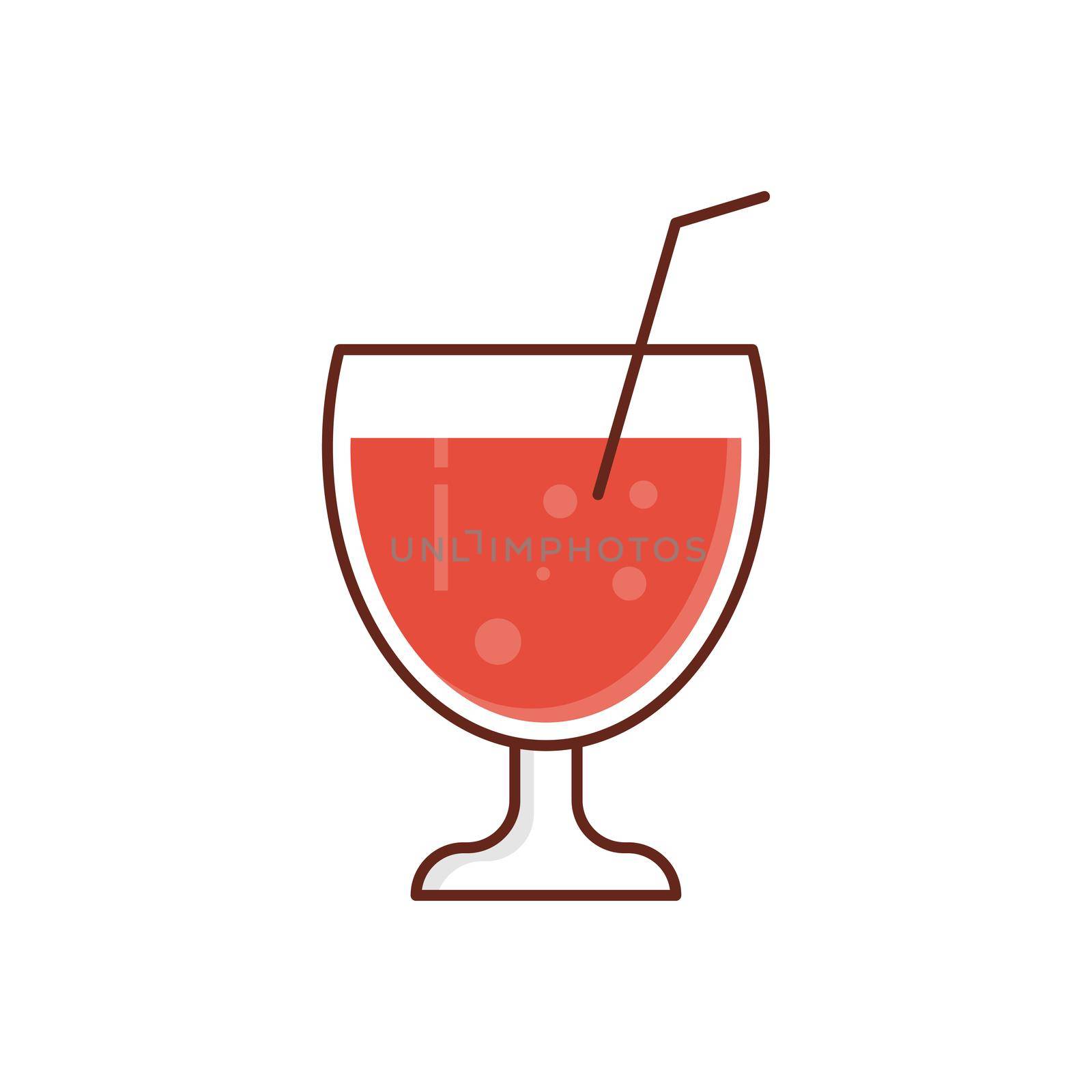 wine vector flat colour icon