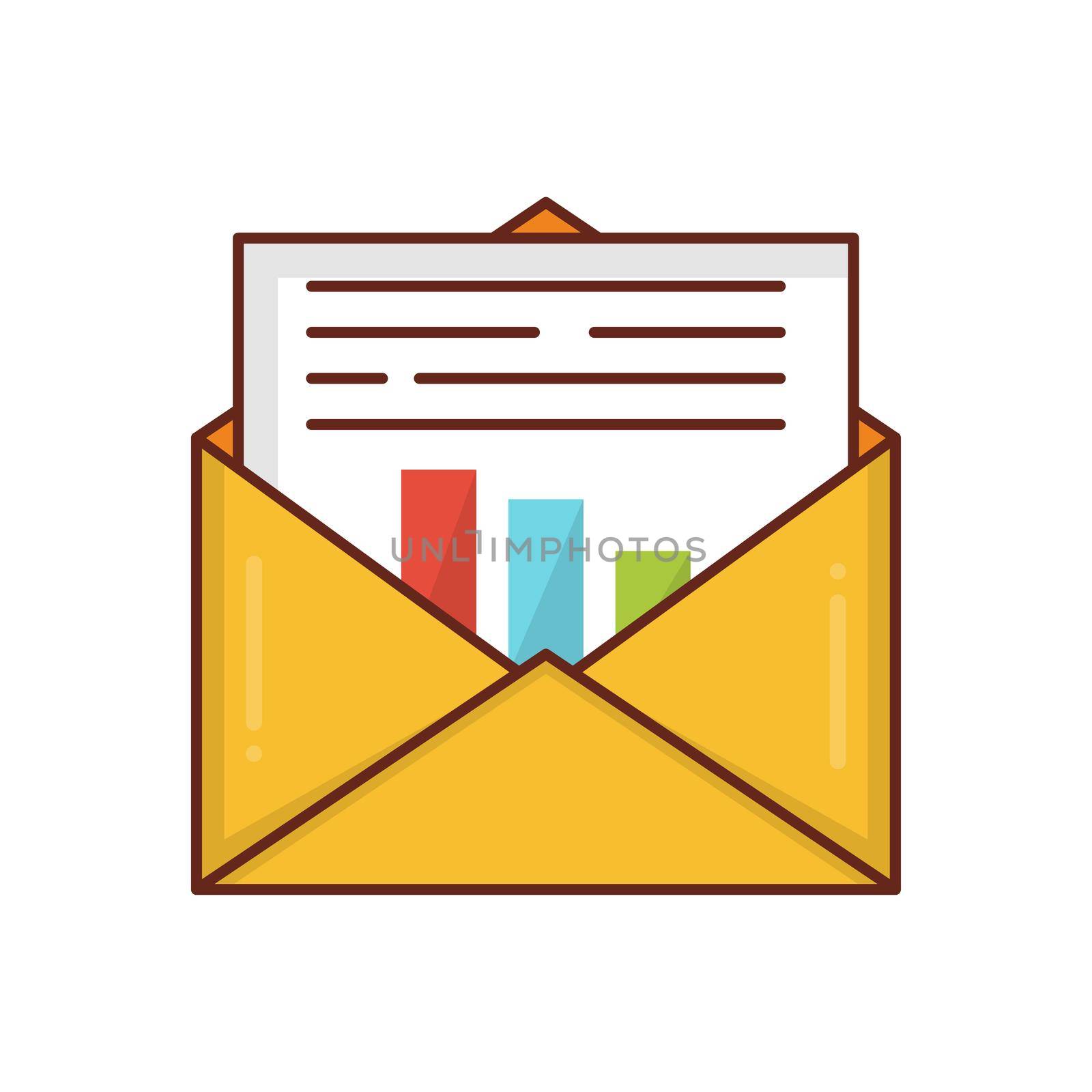 email vector flat color icon
