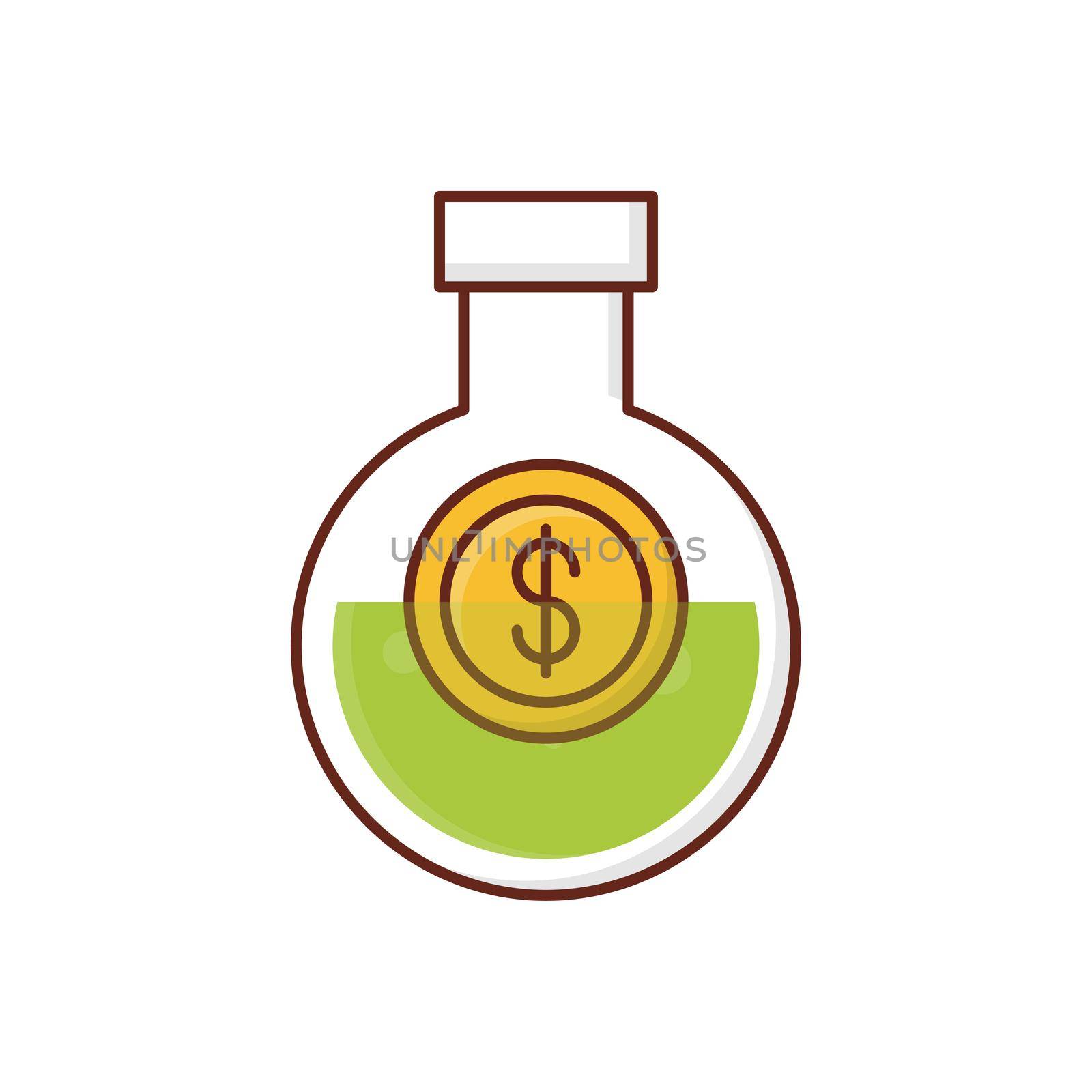 finance vector flat color icon