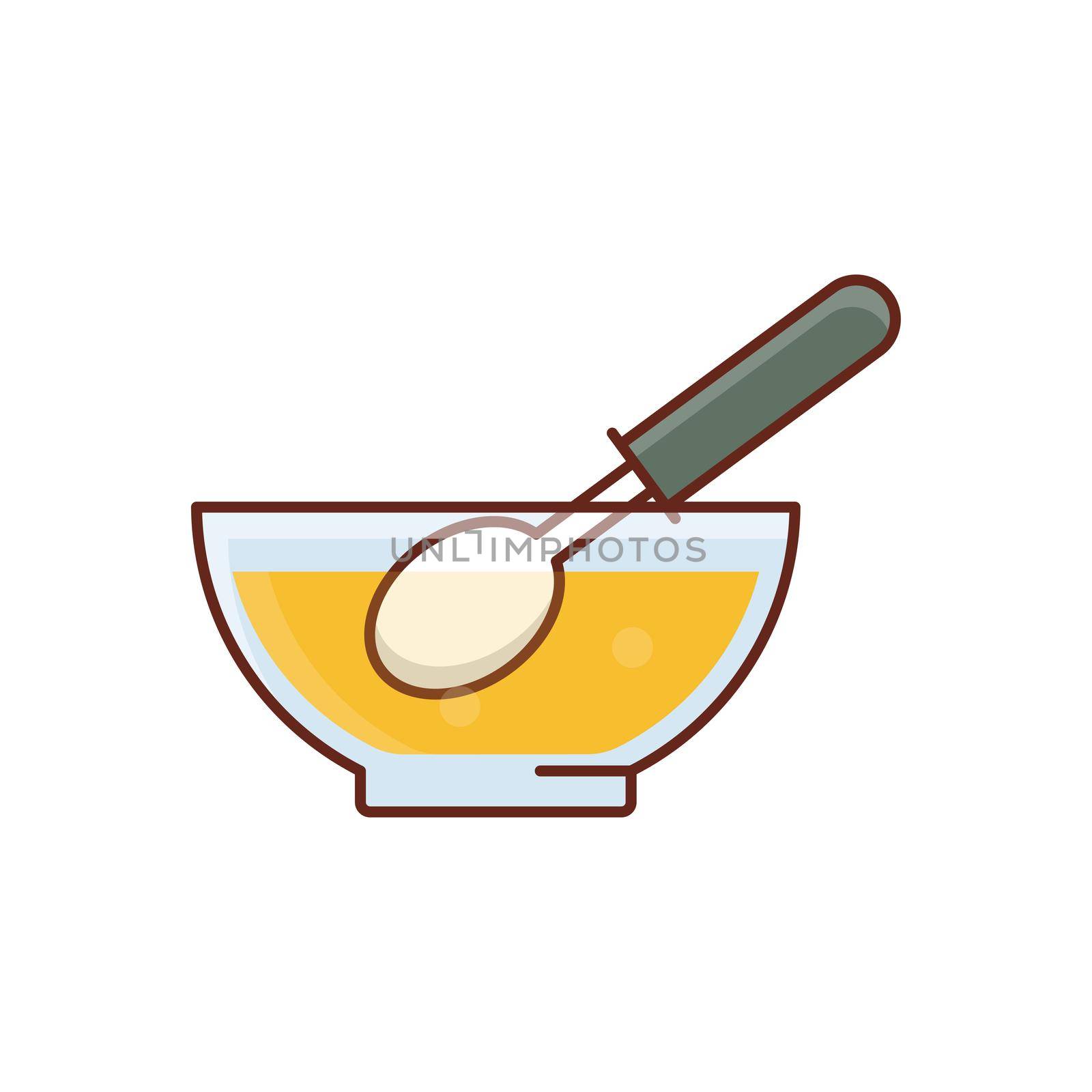 bowl vector flat colour iconw