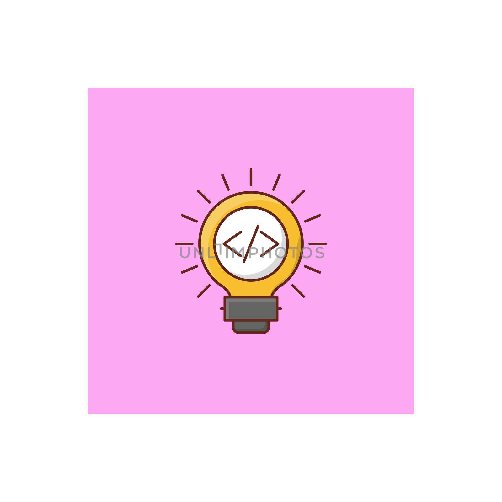 idea vector flat color icon