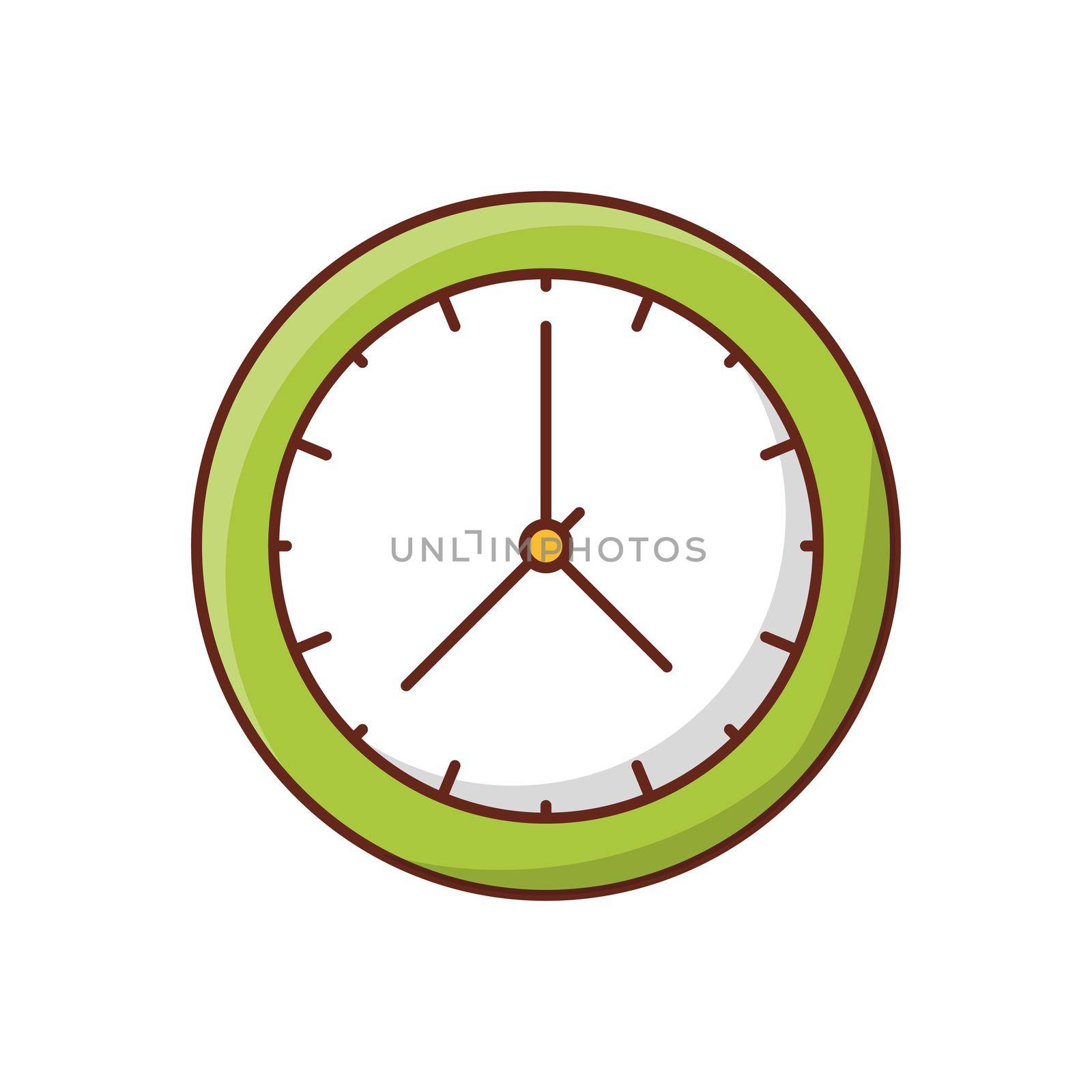 time vector flat color icon