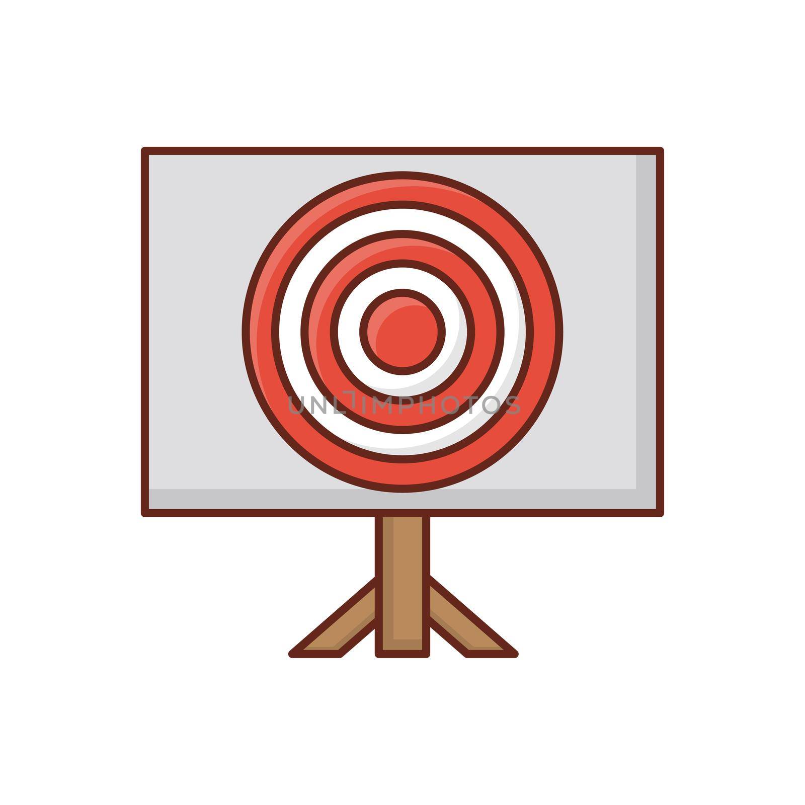 target vector flat color icon