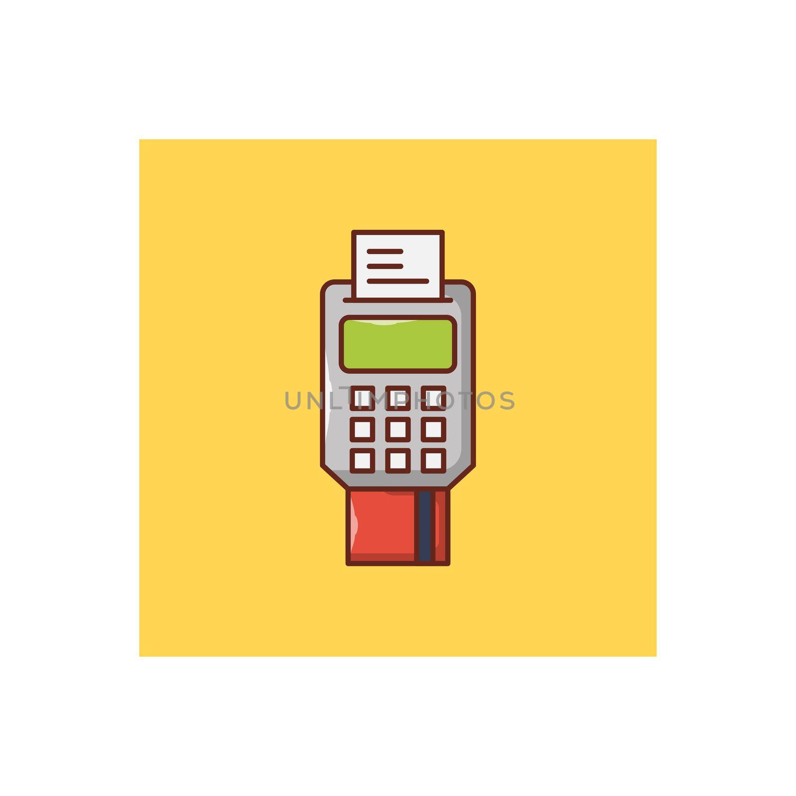 machine vector flat colour icon