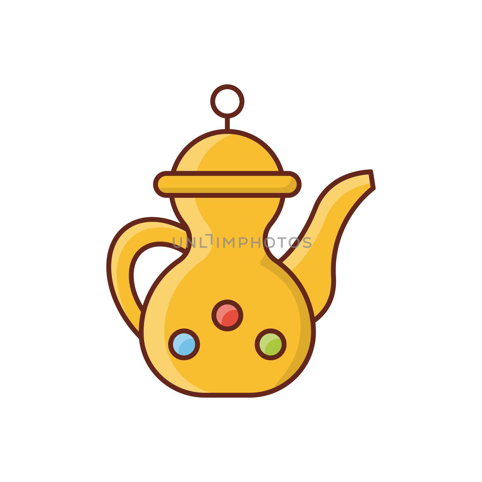 kettle vector flat color icon