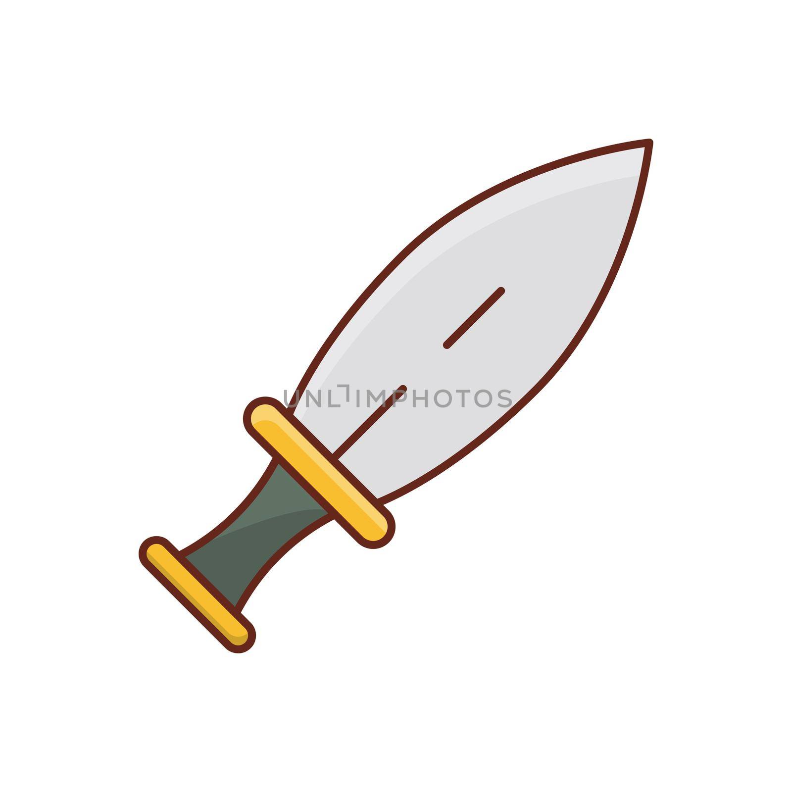 knife vector flat color icon