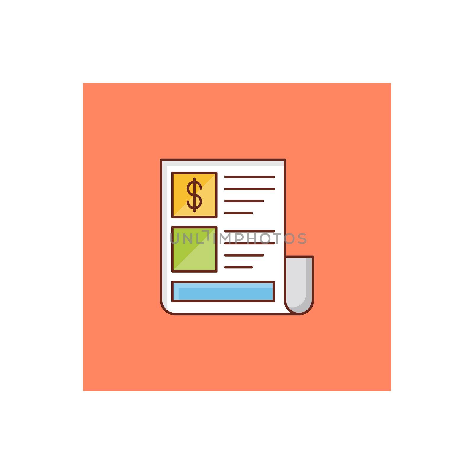 news vector flat color icon