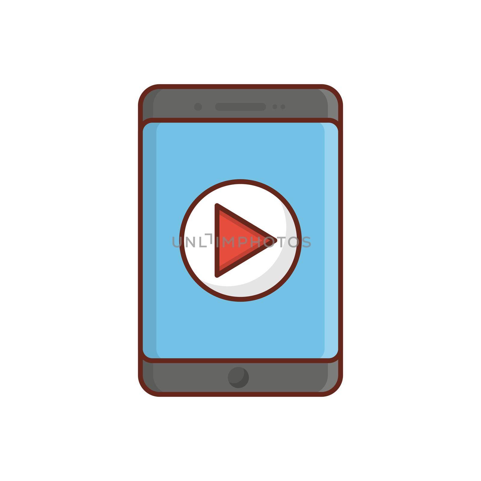 video Vector illustration on a transparent background. Premium quality symbols. Vector Line Flat color icon for concept and graphic design.